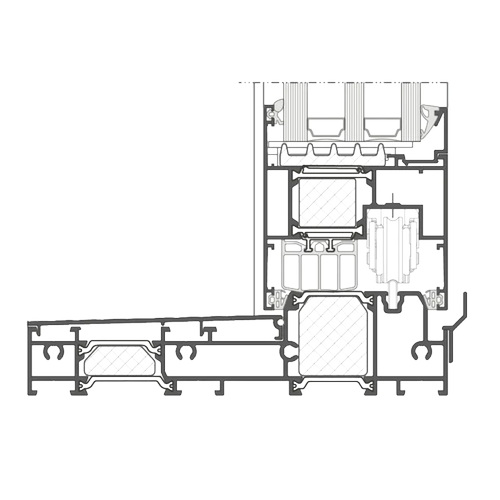 Aluron 178 sill cross section drawing