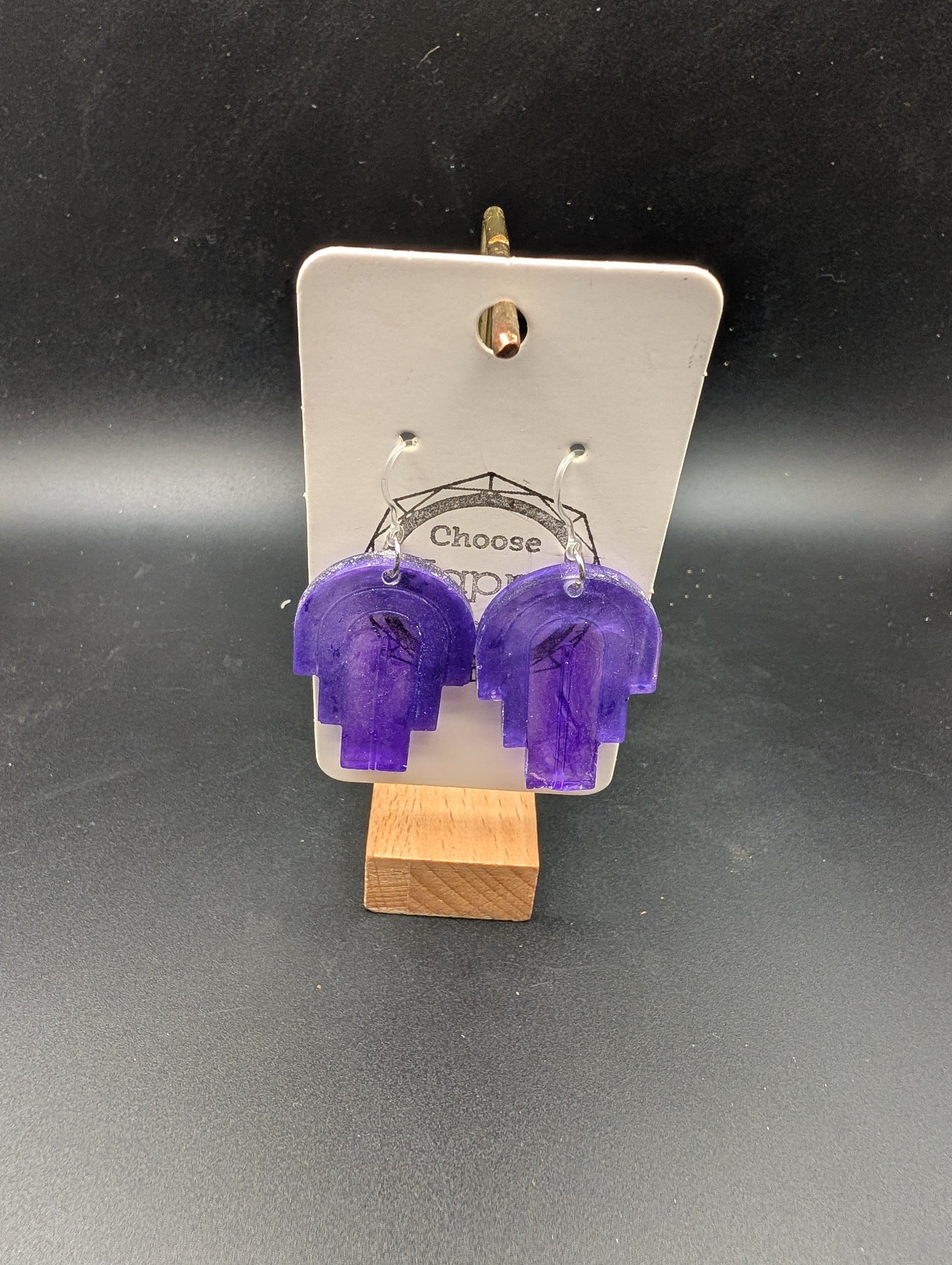 Purple Swirl Rainbow Dangles