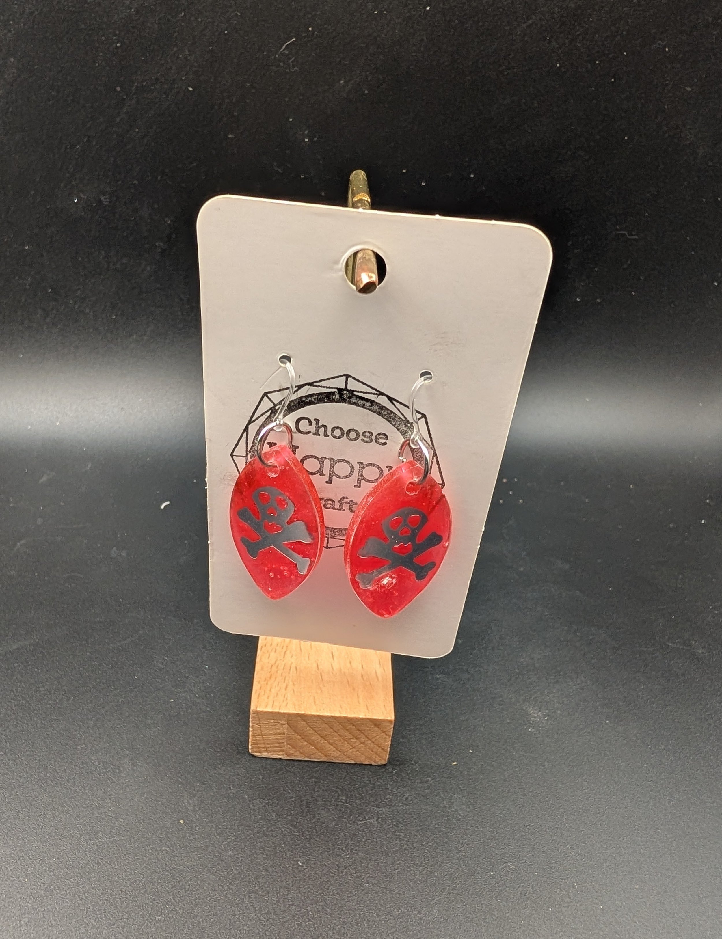Red Skull and Bones Dangles