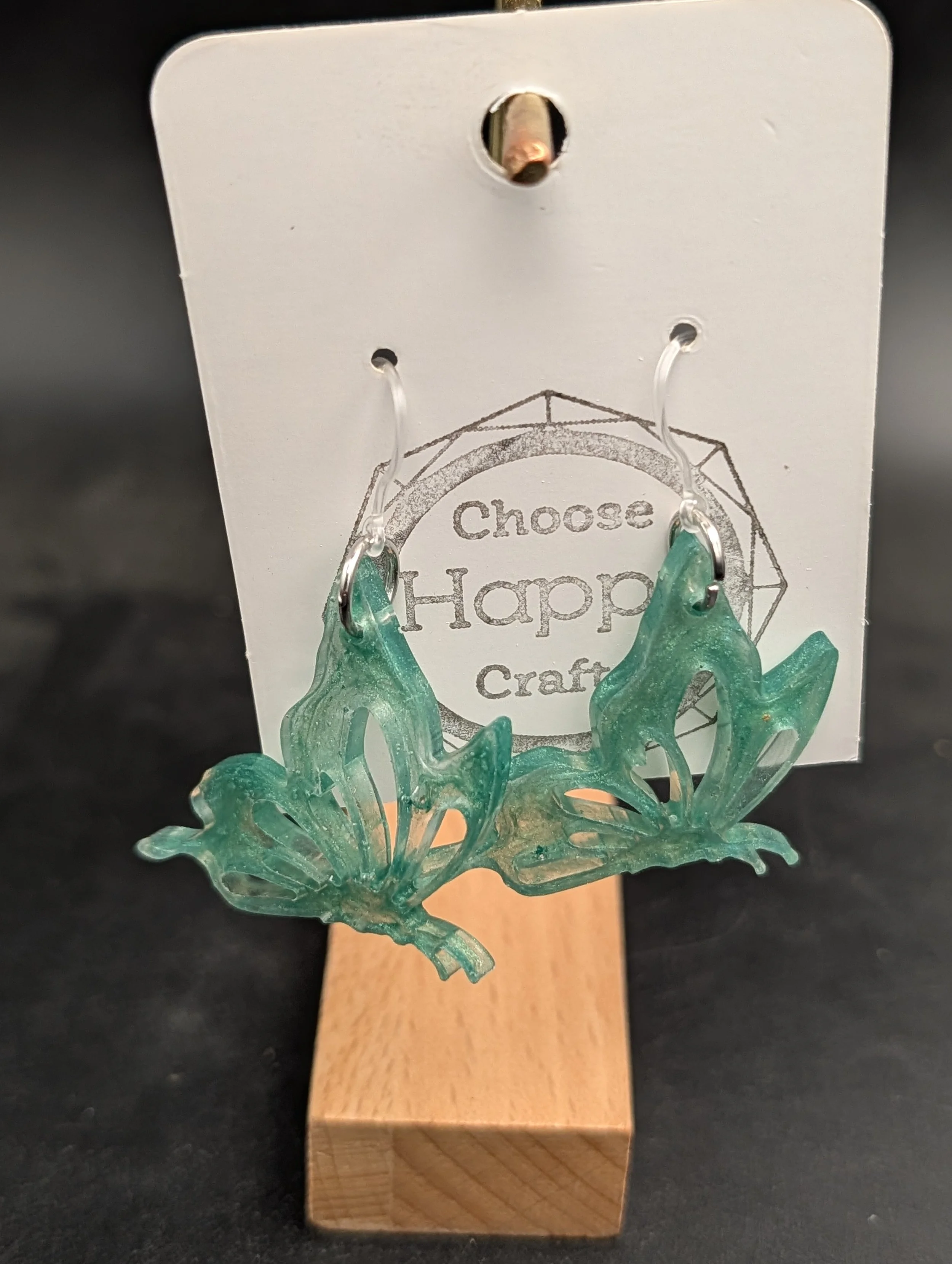 Deep Green Butterfly Dangles