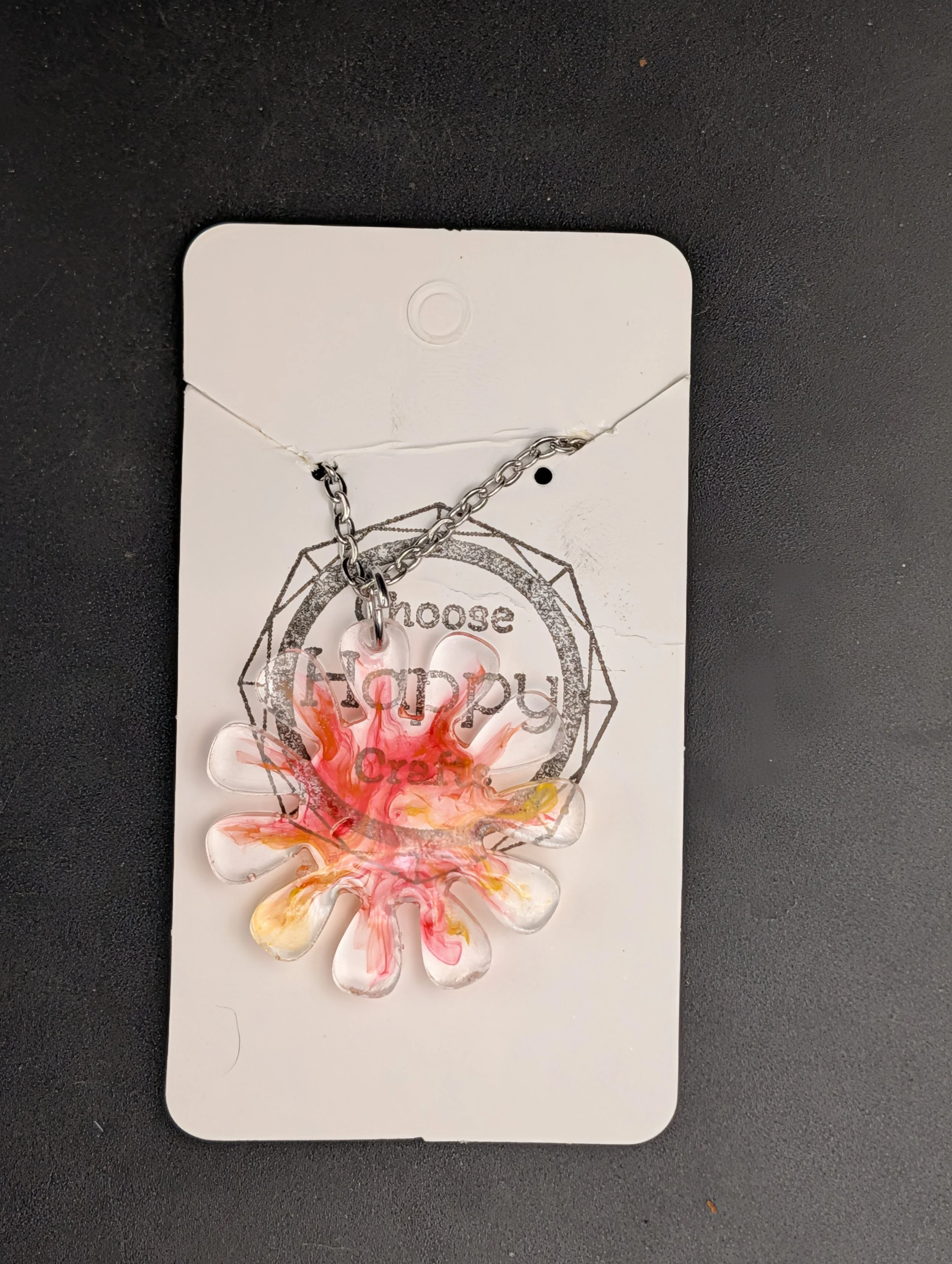 Sunset Colored Flower Necklace