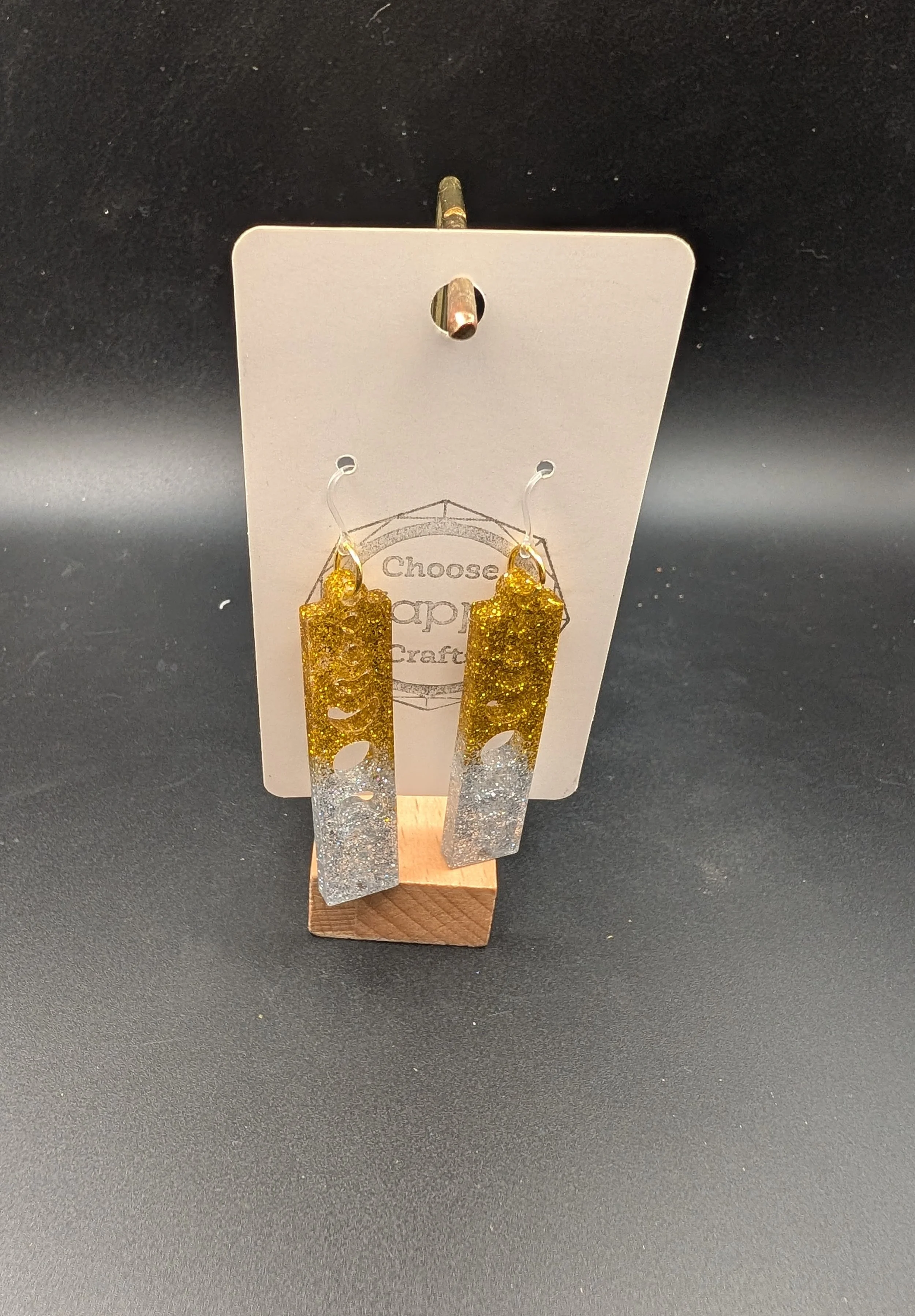 Moon Phase Silver to Gold Dangles