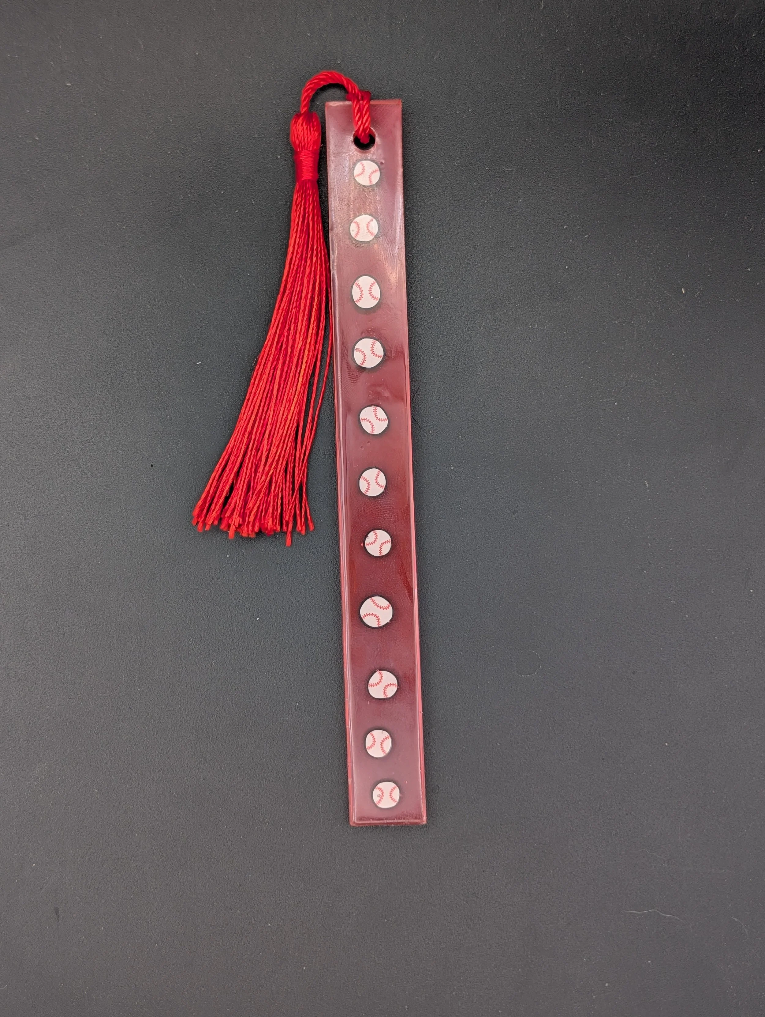 Baseball Red Bookmark
