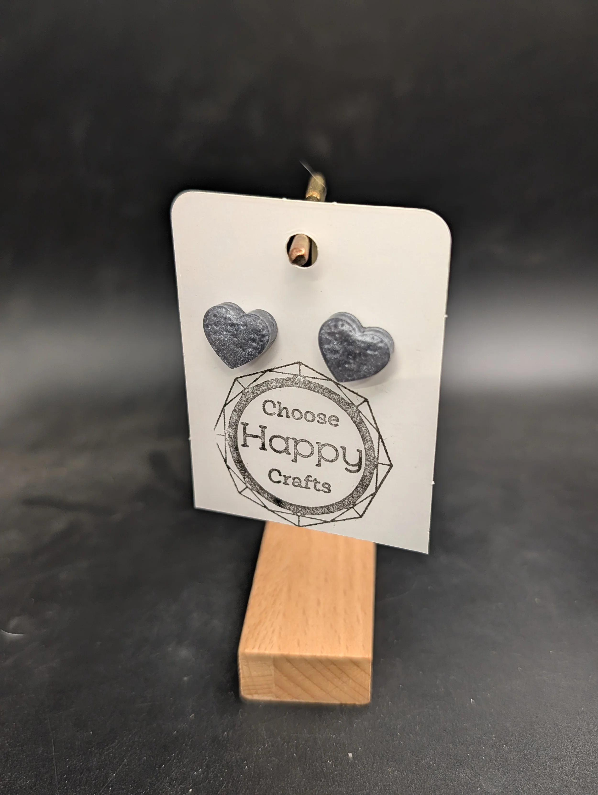 Silver Heart Studs