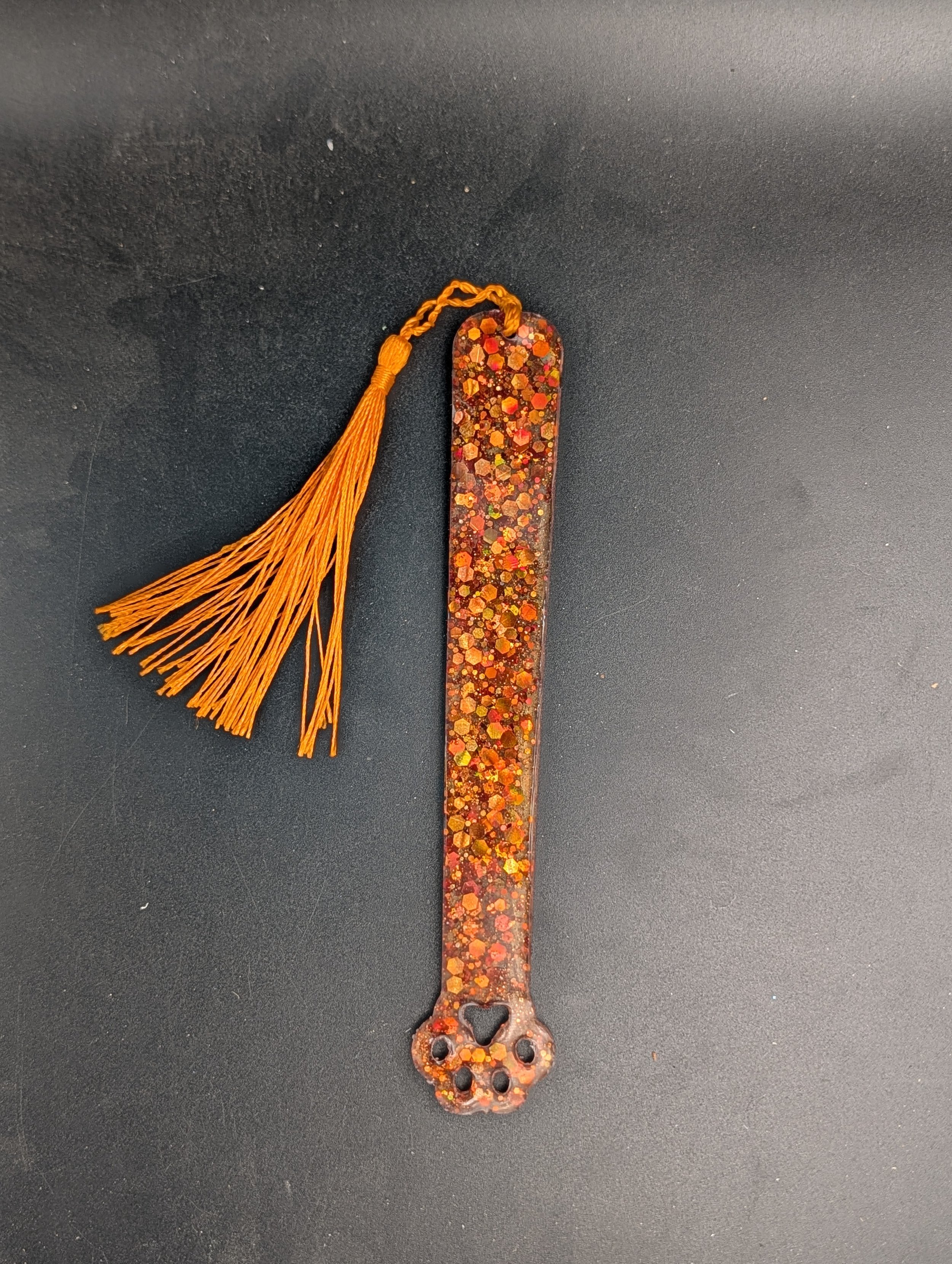 Orange Paw Bookmark