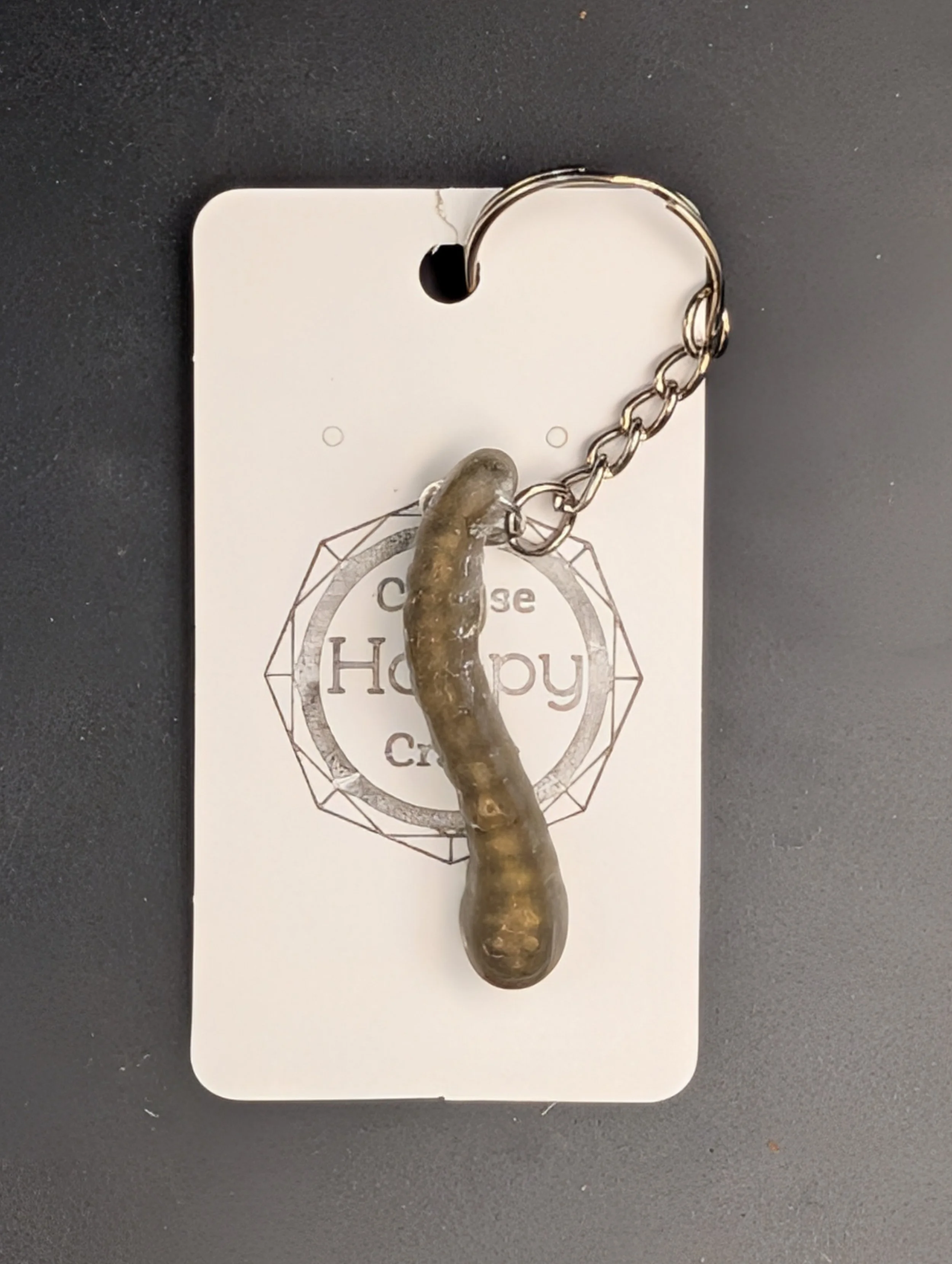 Brown Gold Worm Keychains