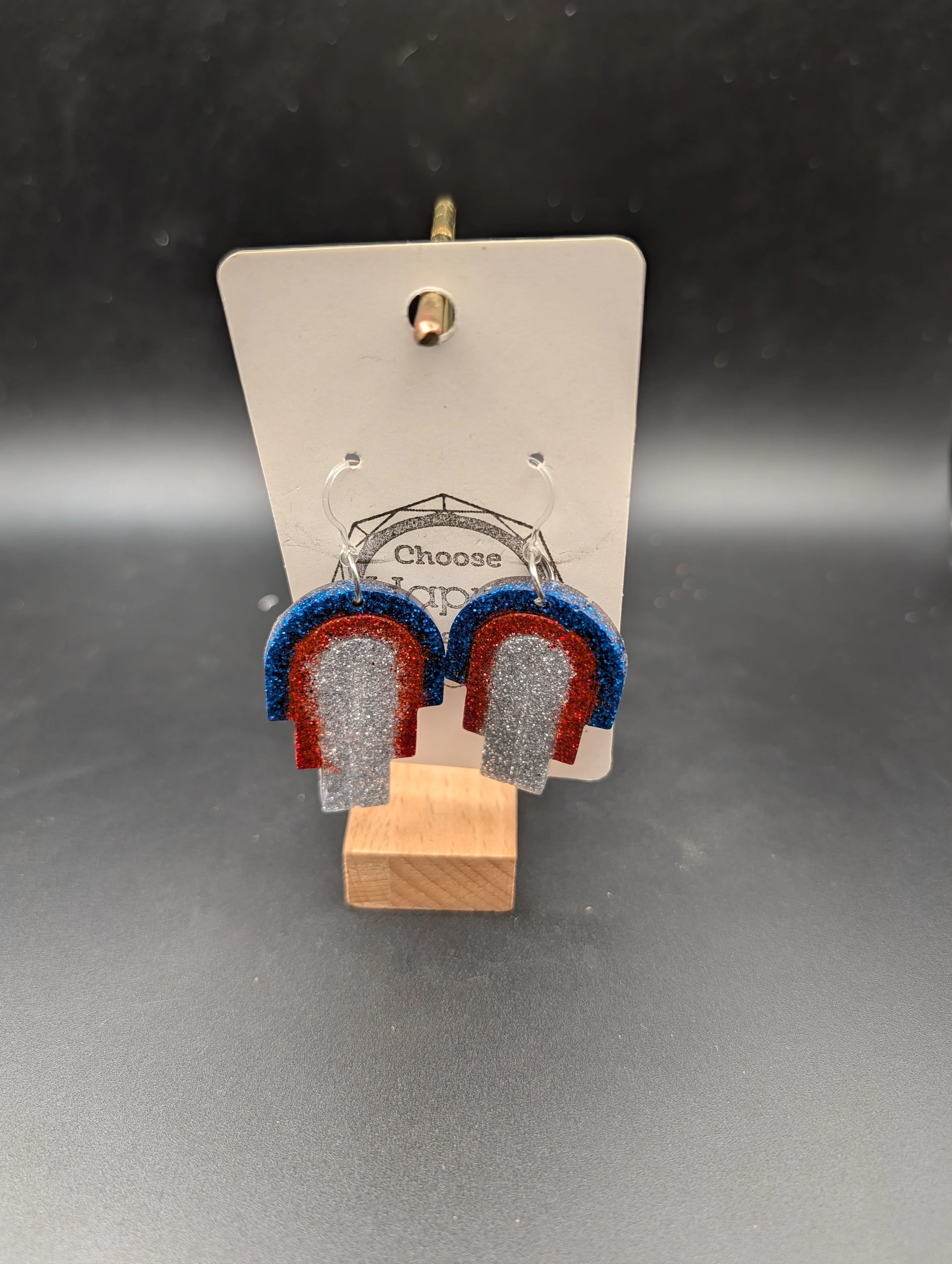Red, White and Blue Rainbow Dangles