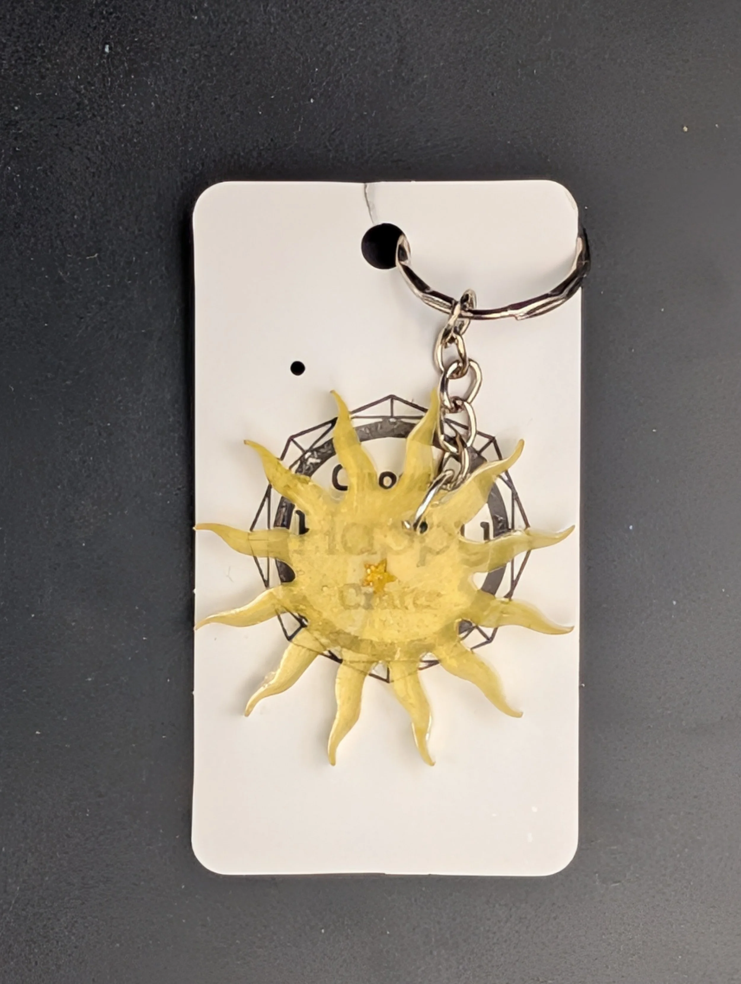 Yellow Gold Sun Keychain