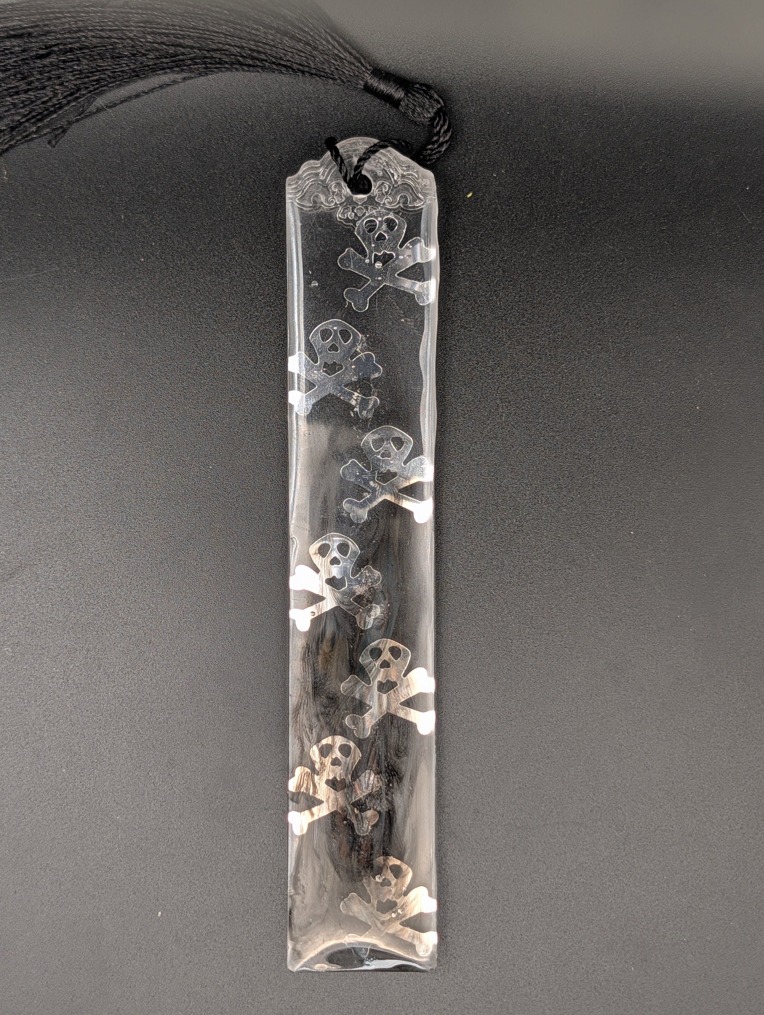 Skull and Bones Black Bookmark