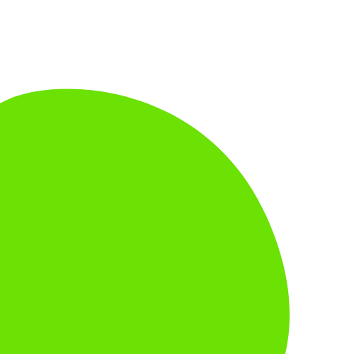 Green half-circle on a black background.