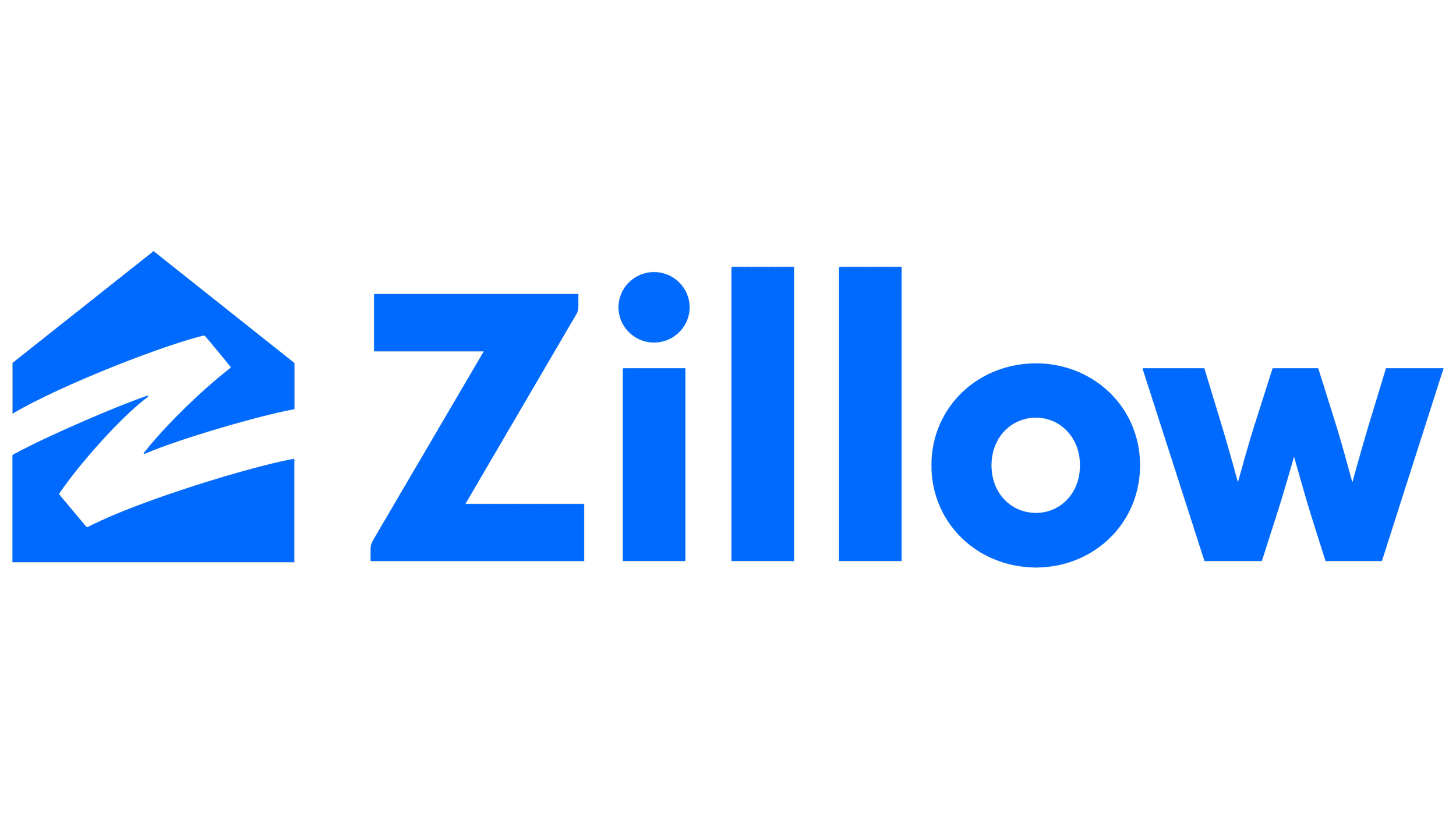 Zillow logo featuring a stylized house icon with a Z inside, next to the word 'Zillow' in blue font.