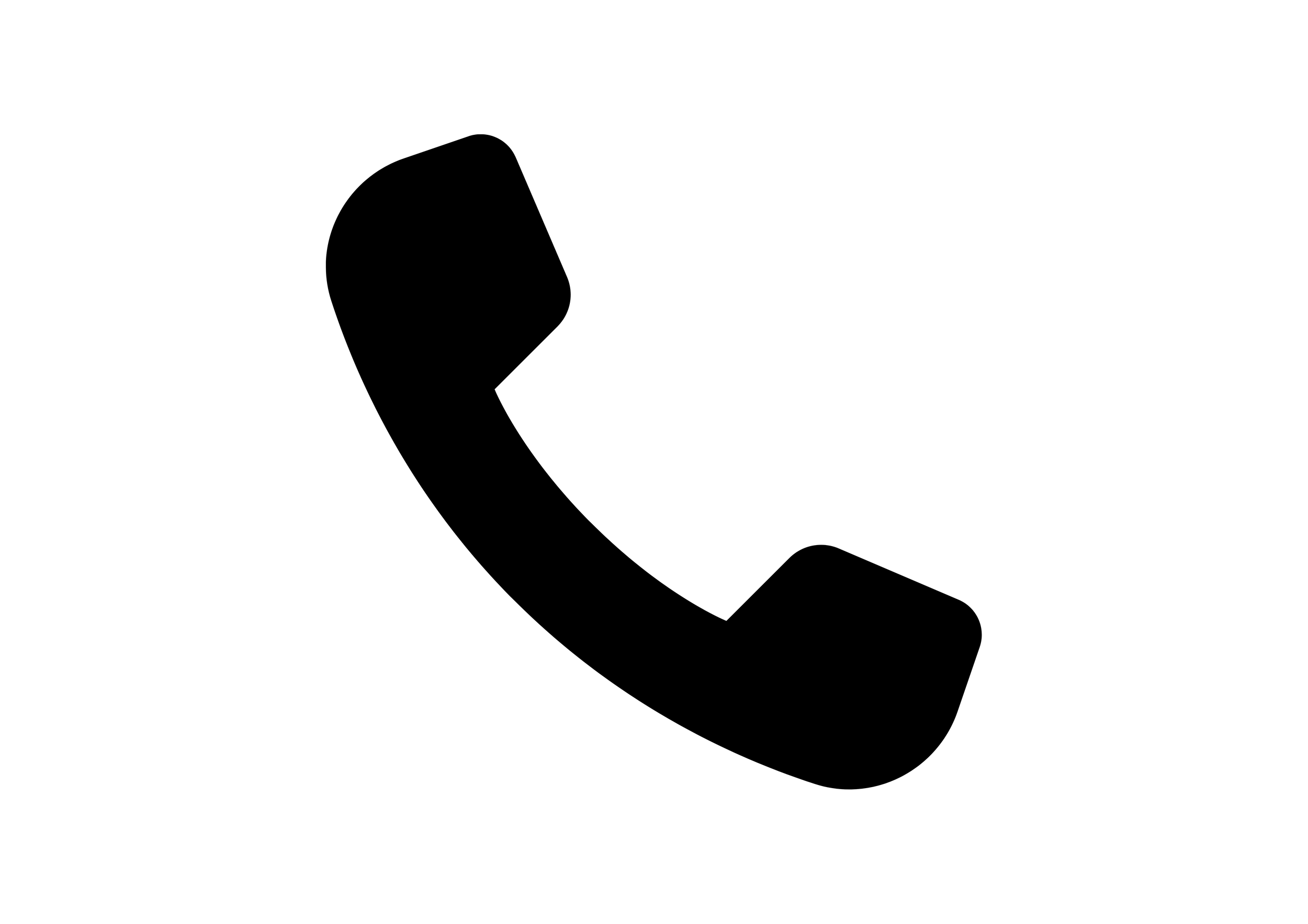 Silhouette of a classic telephone handset.
