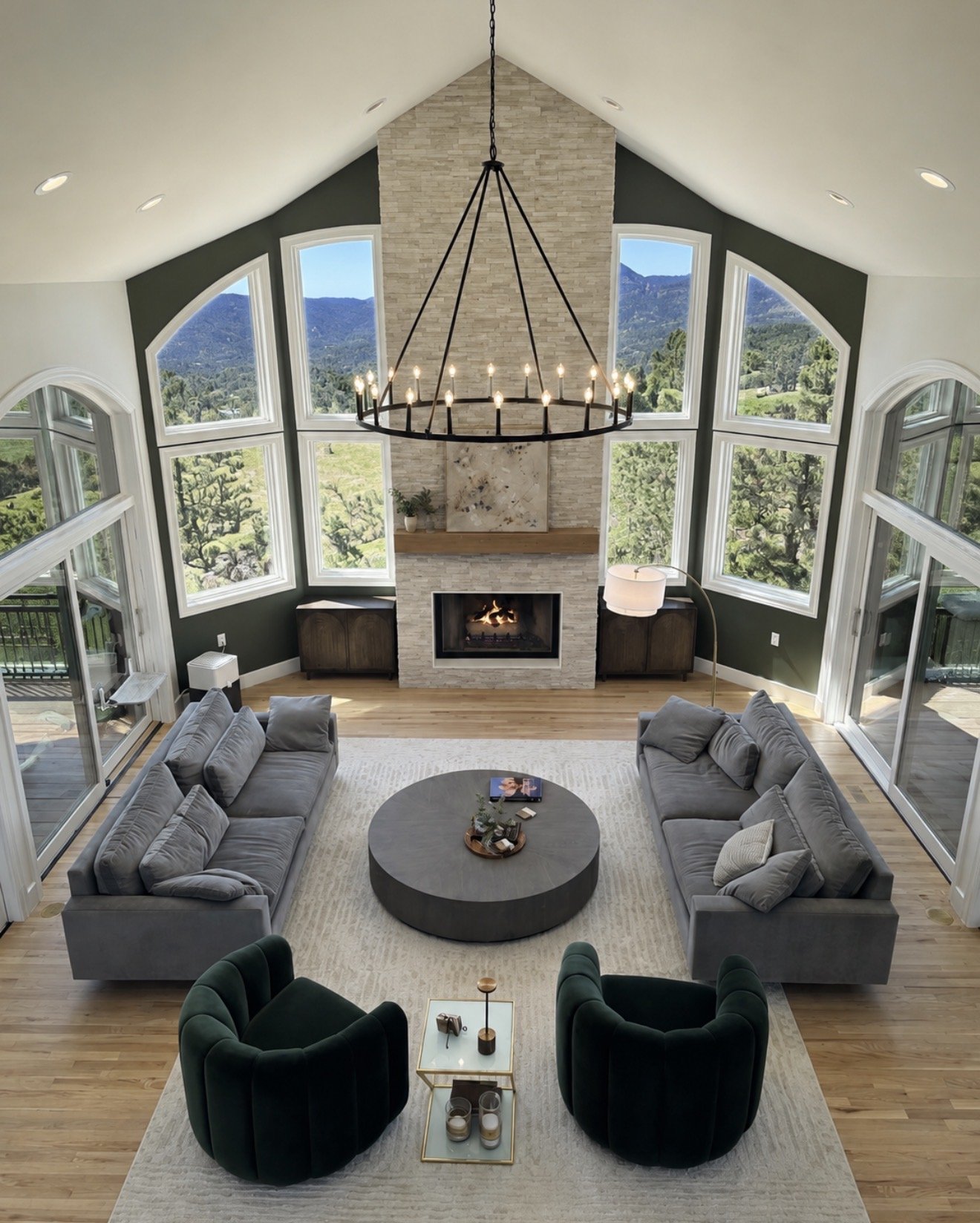 Look at that view!  Updated Fireplace and Family Room