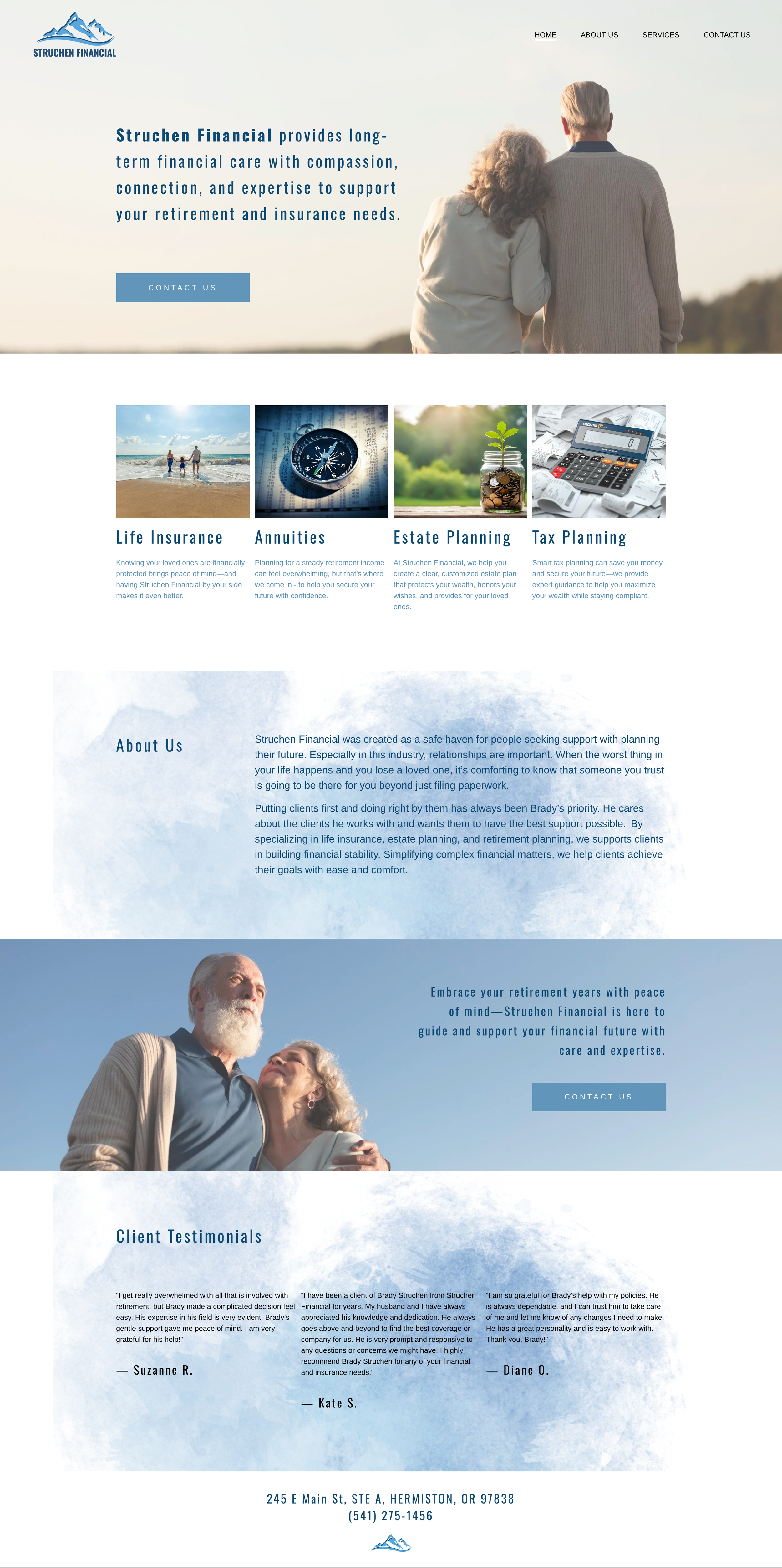 website design for local financial planner by Wildverse Creative — branding in Hermiston Oregon