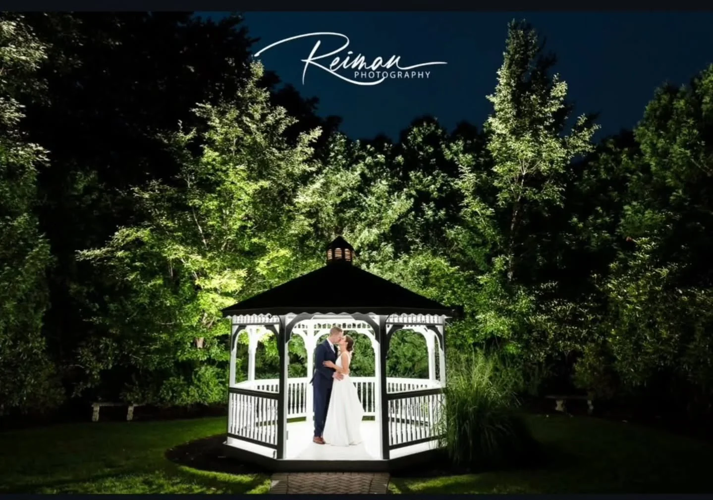 Warm summer air, twinkling lights, and the peaceful glow of the grounds set the scene for unforgettable nighttime portraits. It&rsquo;s the kind of setting that feels like your own private fairytale &mdash; timeless, elegant, and completely enchantin