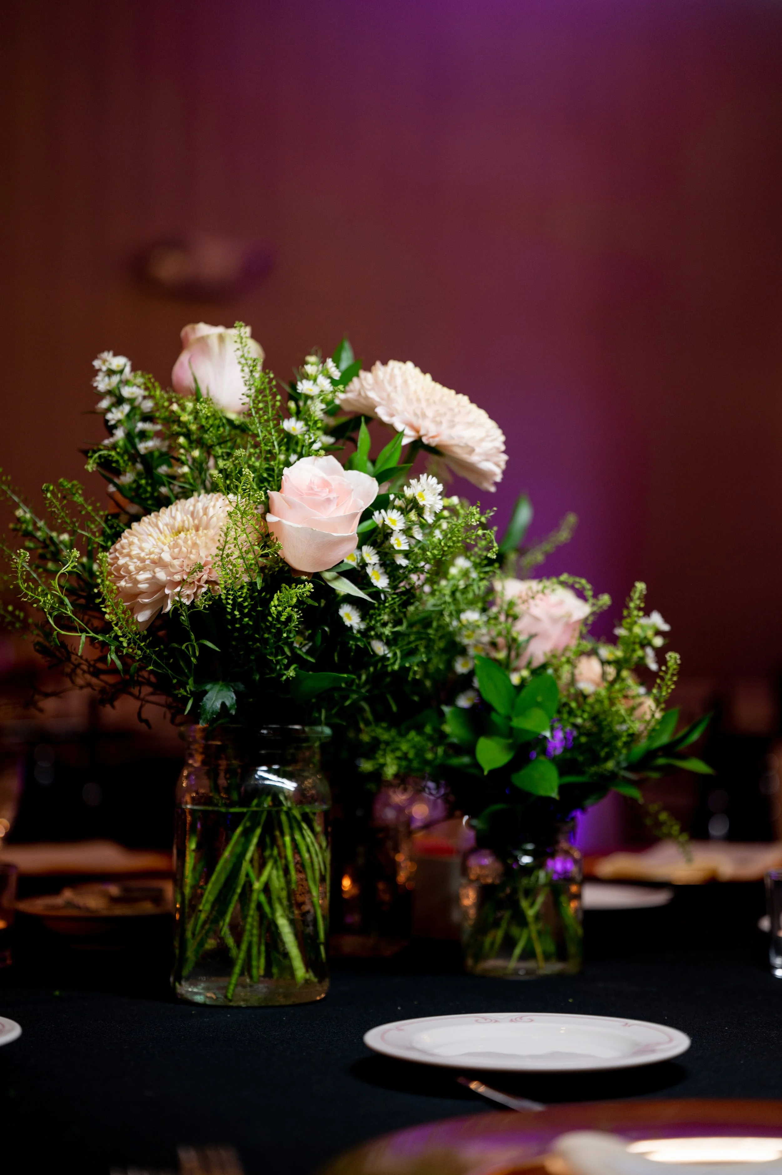 Pot of succulents with a piece of driftwood arranged in a decorative indoor setting.