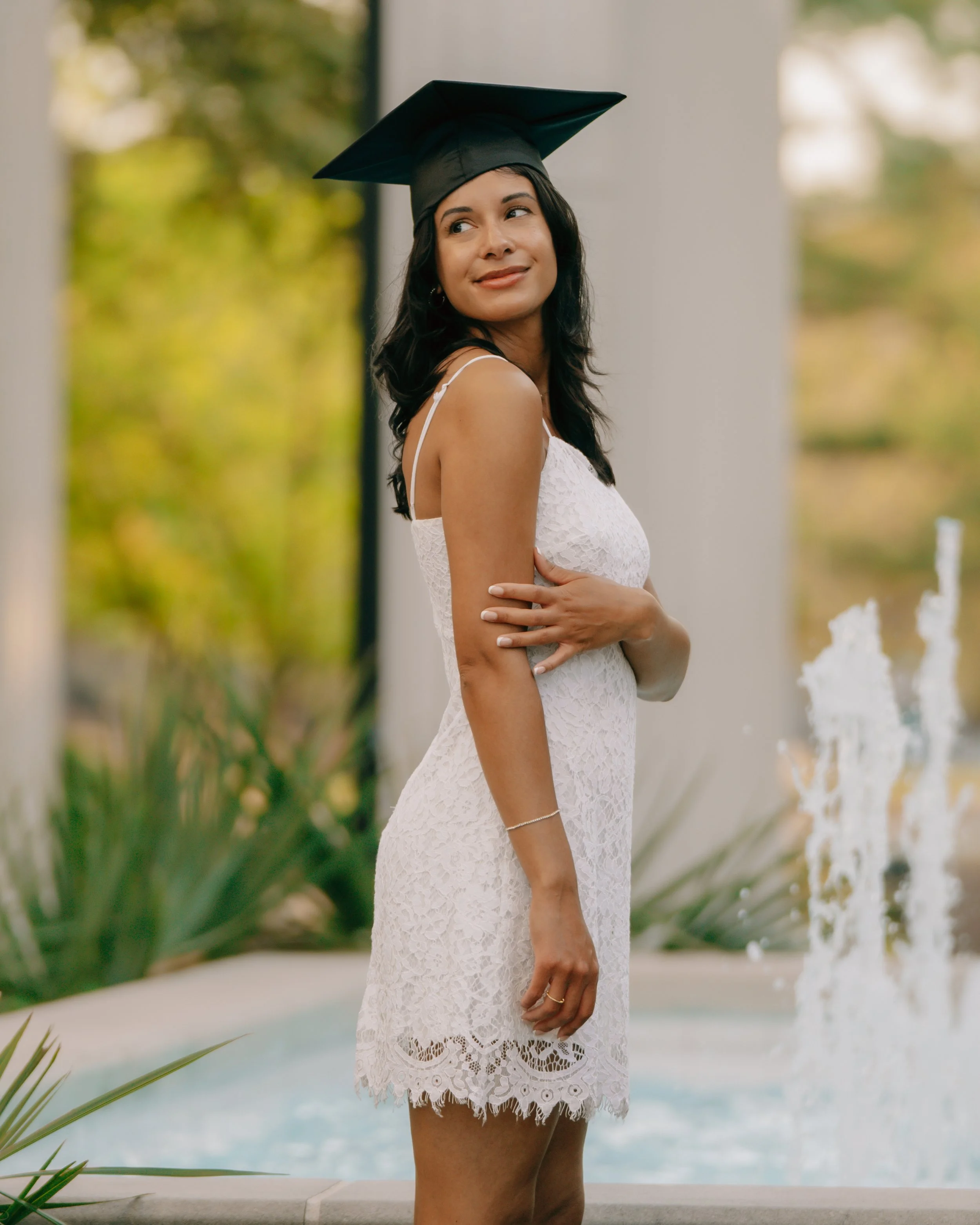 UNCW graduate posing - Wilmington, NC photographer