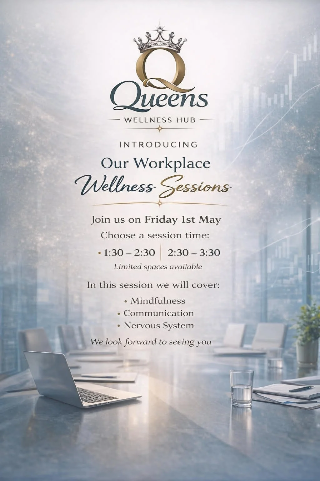 Workplace wellness sessions, various dates available