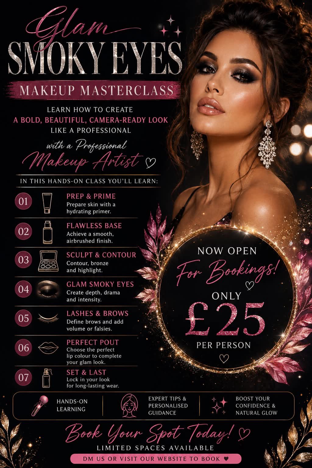 Smokey eye make up class 