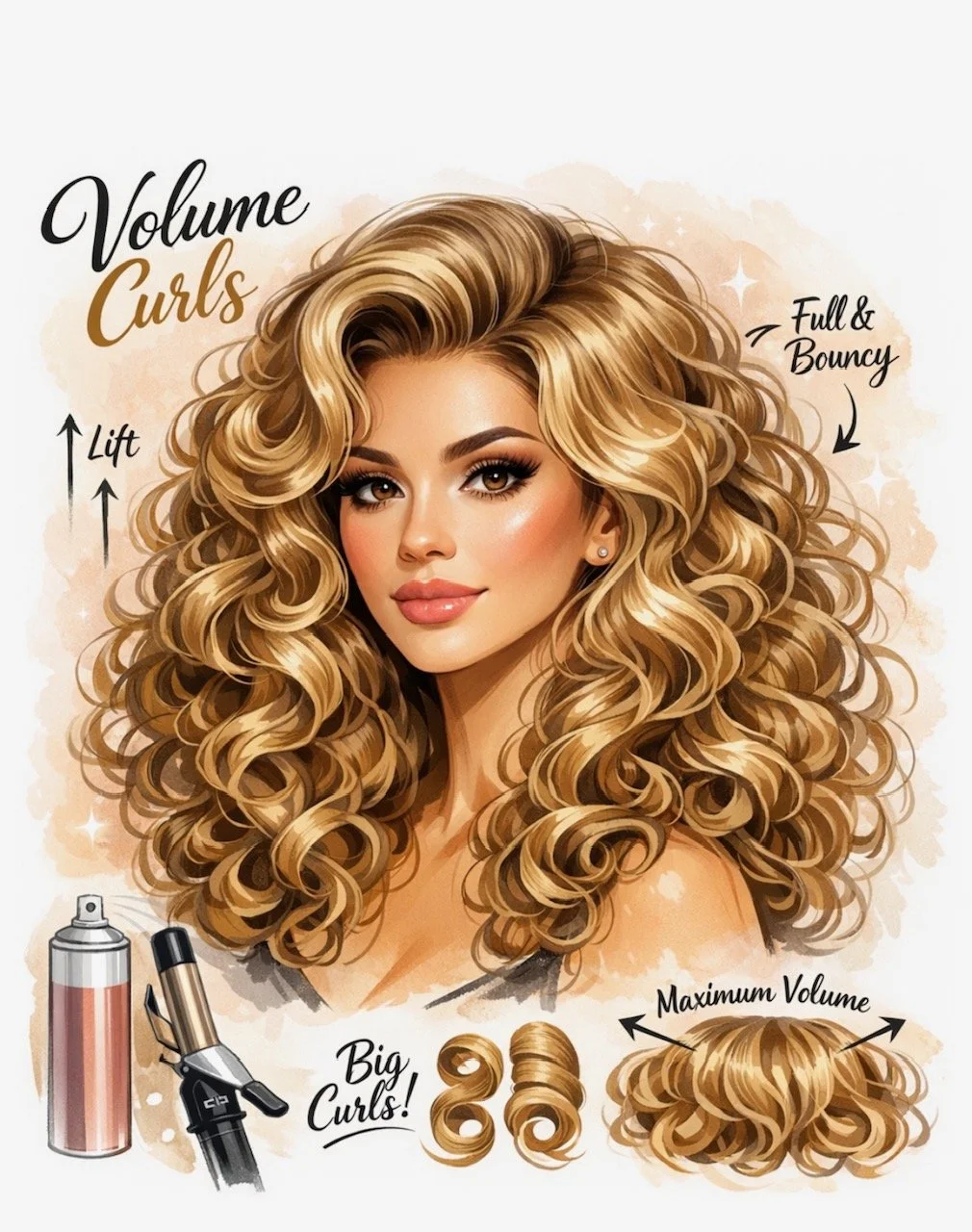 Style your hair like a pro - Volume curls session