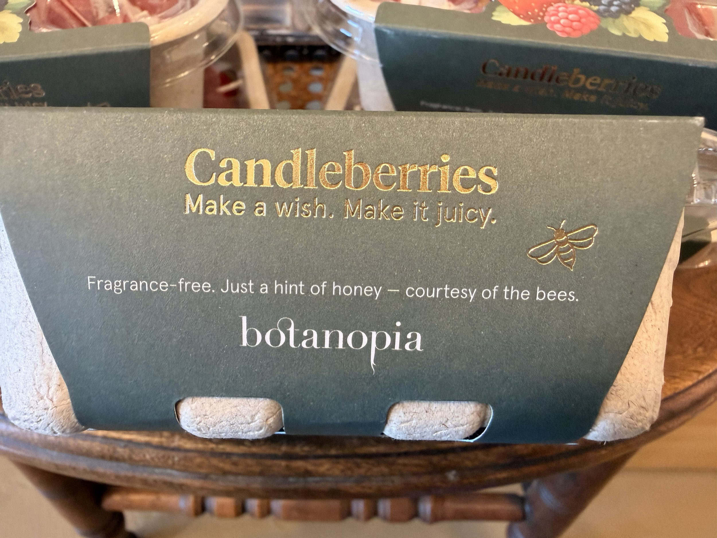 Side view of Candleberries Birthday Candles