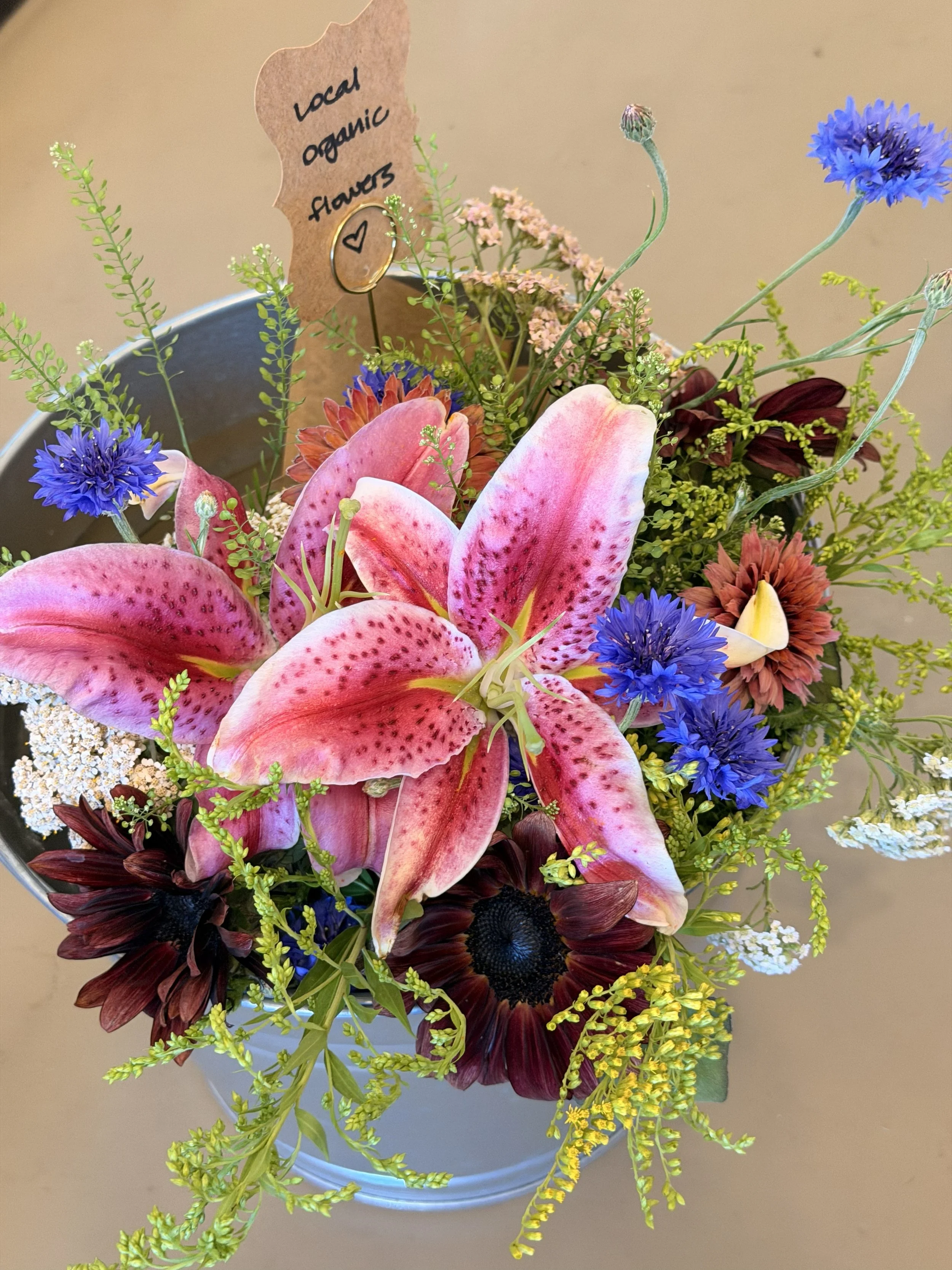 Mini Local Organic Fresh Flower Bouquet