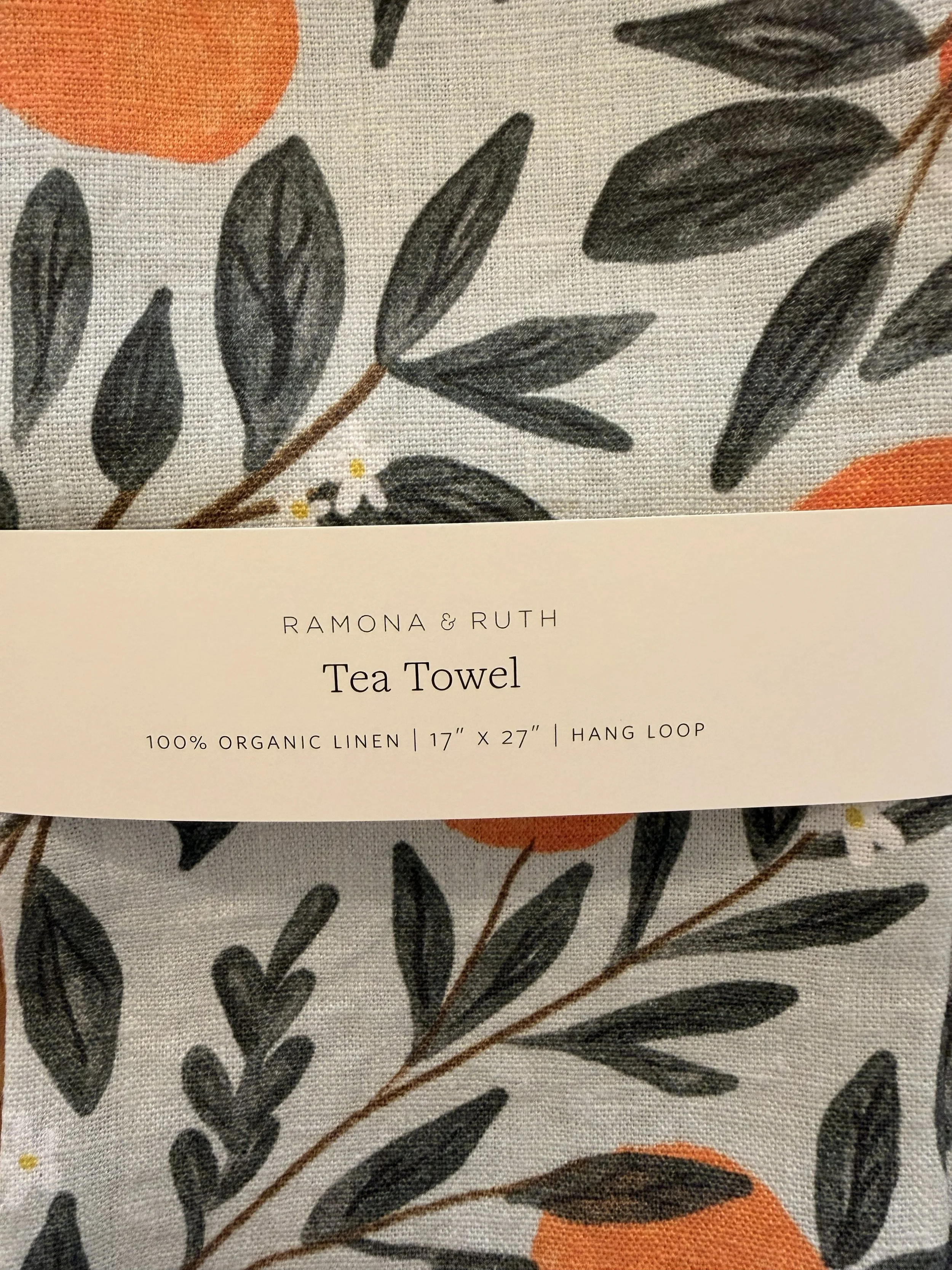 Oranges Linen Tea Towel Close-Up (Front View).jpg