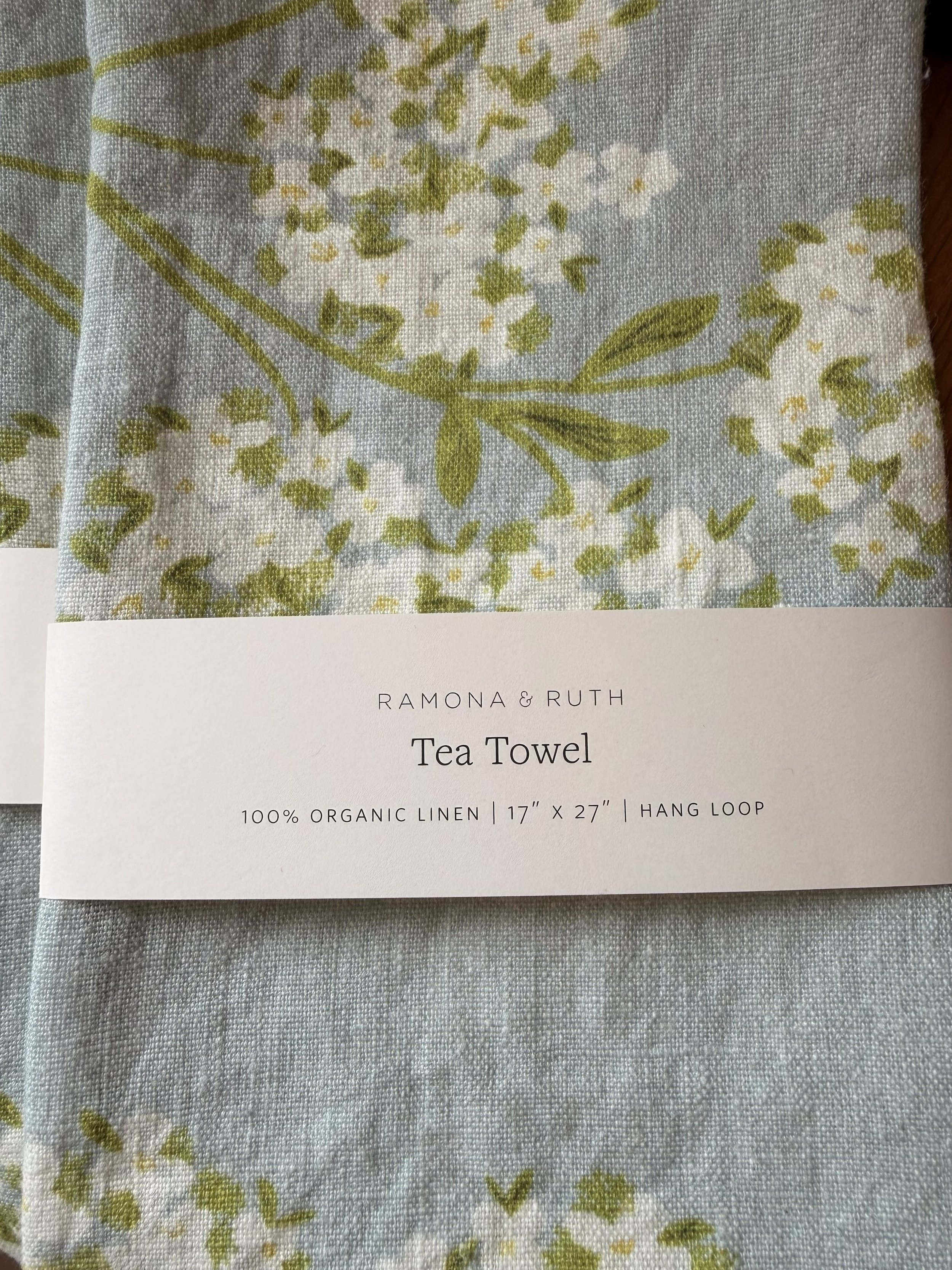 Hydrangea Linen Tea Towel