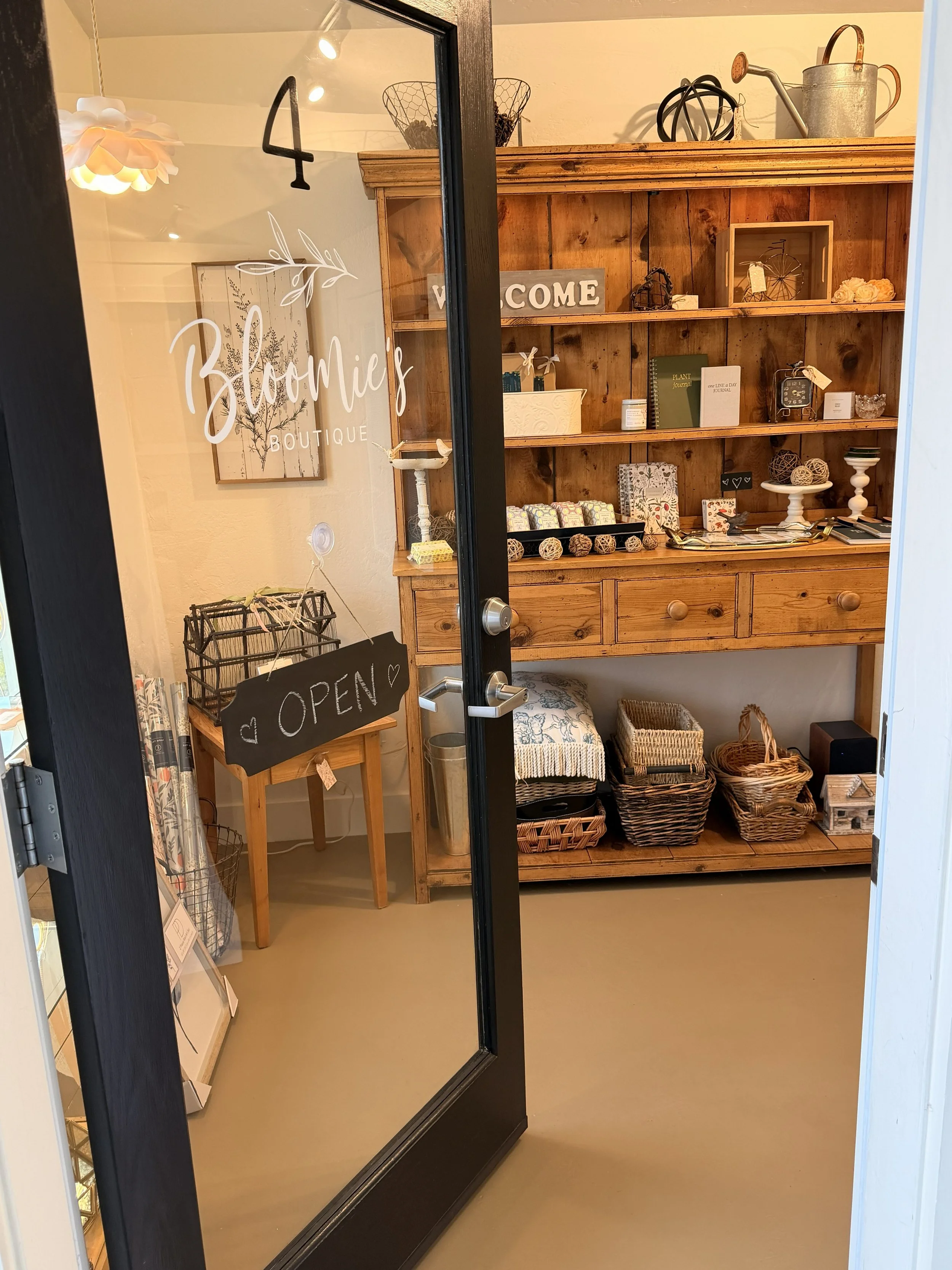 Welcome to Bloomie's Boutique in Downtown Talent, Oregon! Come on in, all are welcome! (Photo credit: Melissa Mitchell-Hooge)