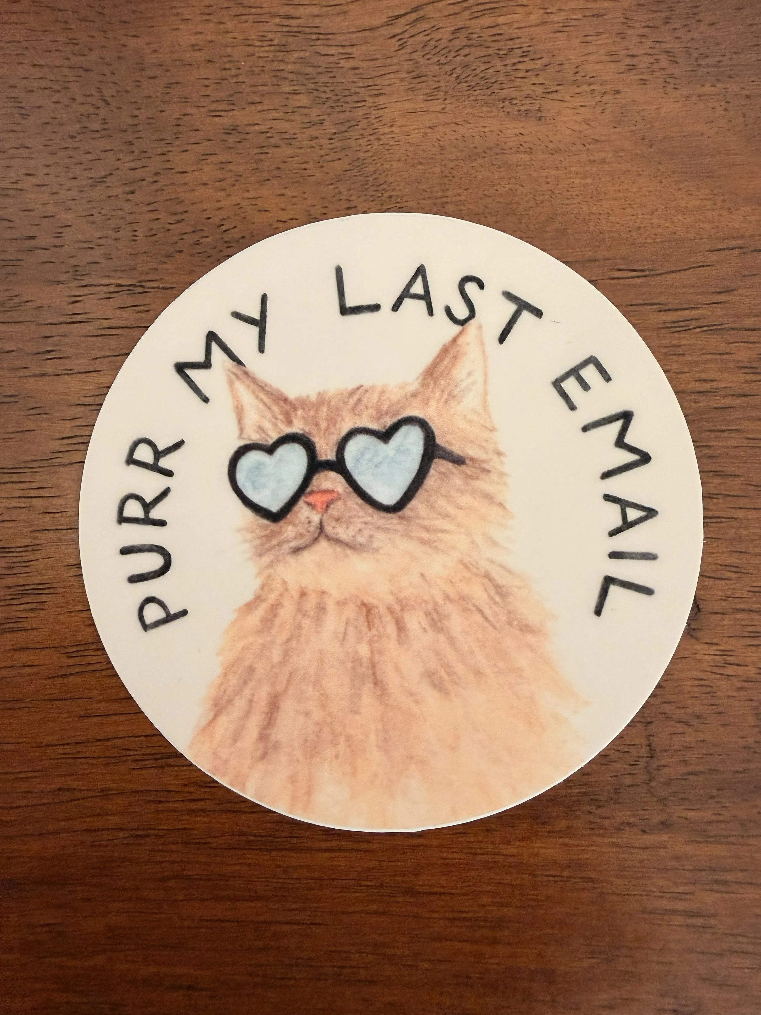 Purr My Last Email Sticker