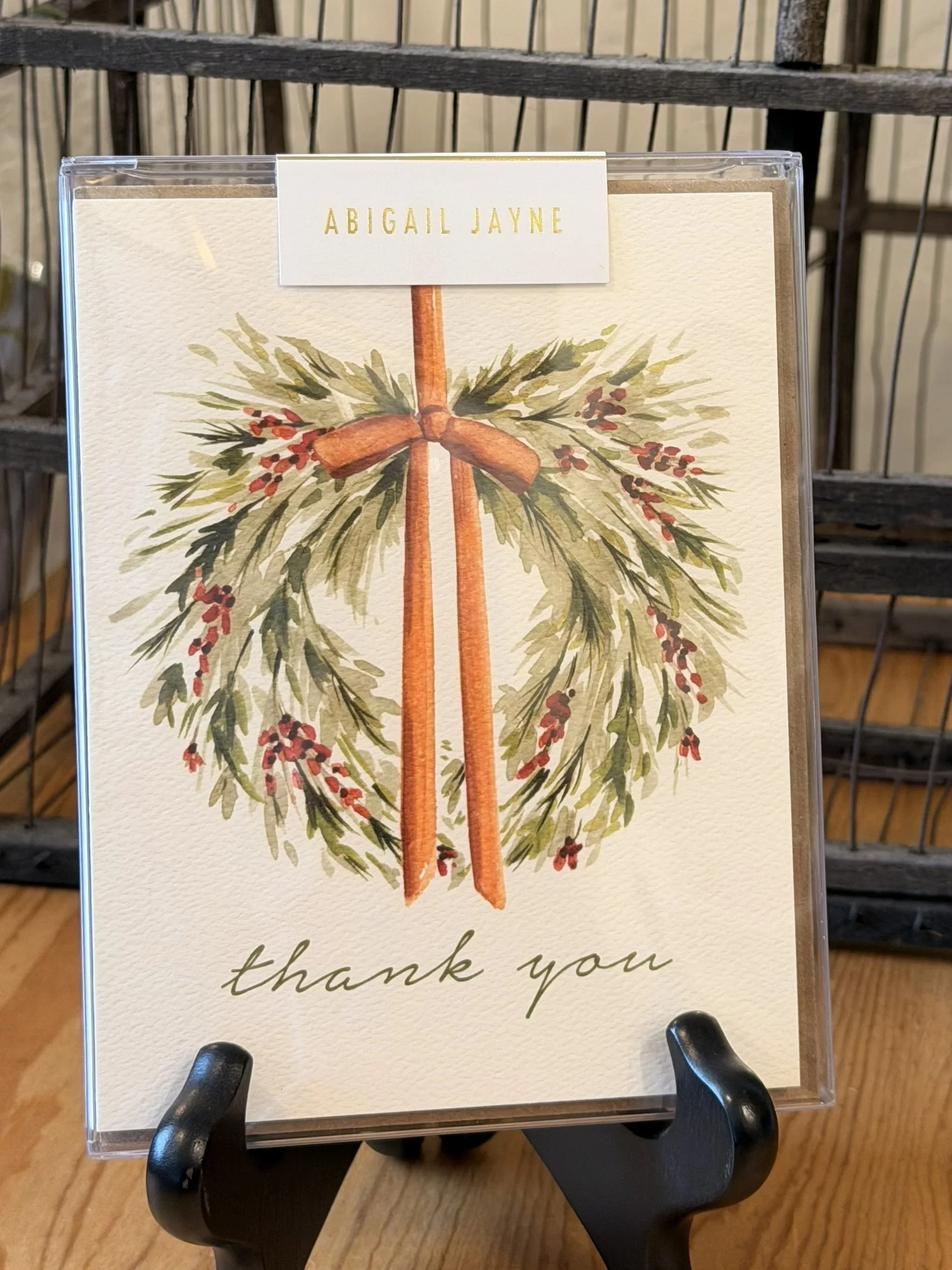 Abigail Jayne Autumn Wreath Fall Thank You Set of Notecards