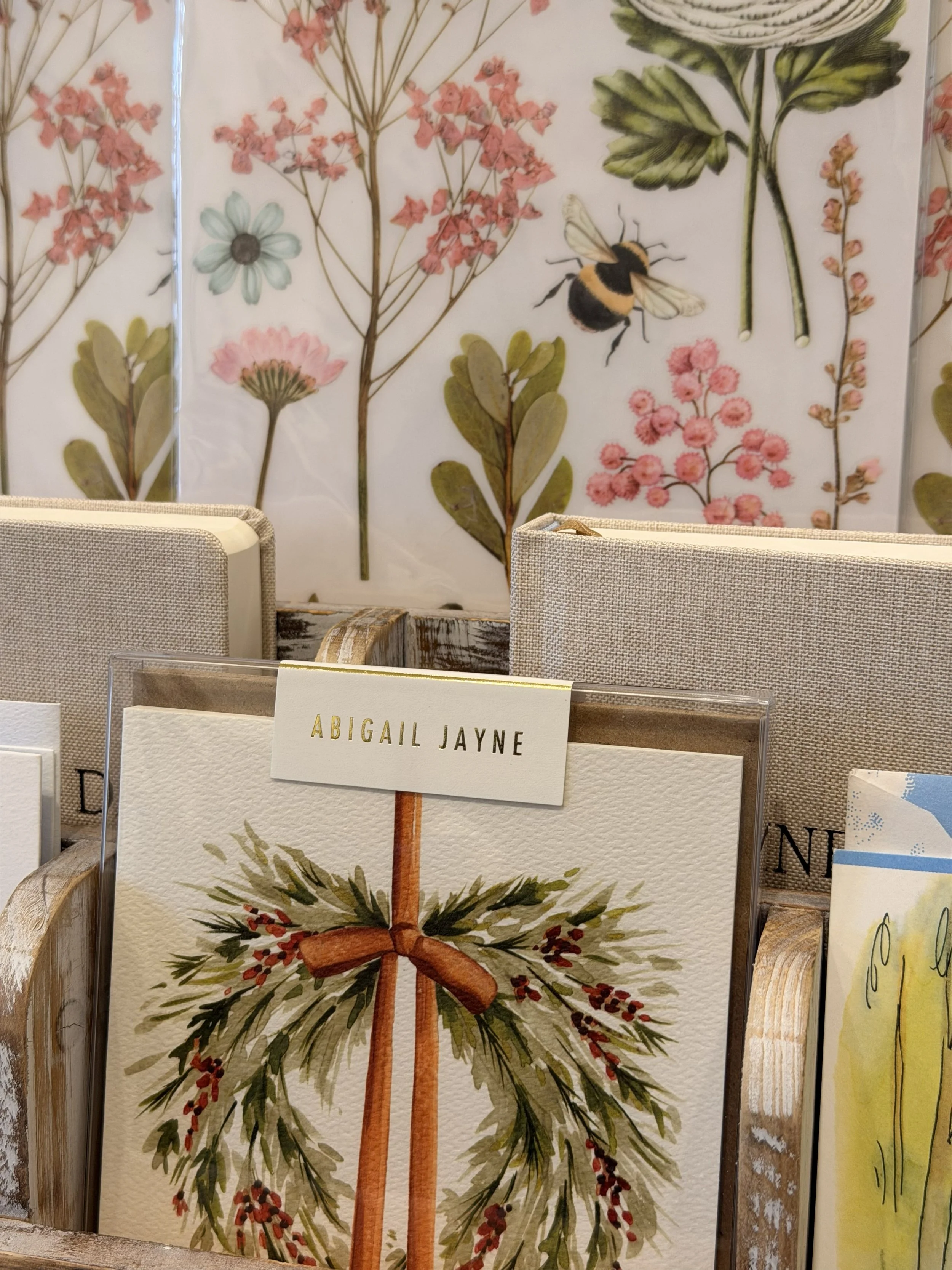 Abigail Jayne Autumn Wreath Fall Thank You Set of Notecards with Botanical Paradise Decor Transfers by Prima Marketing, Inc