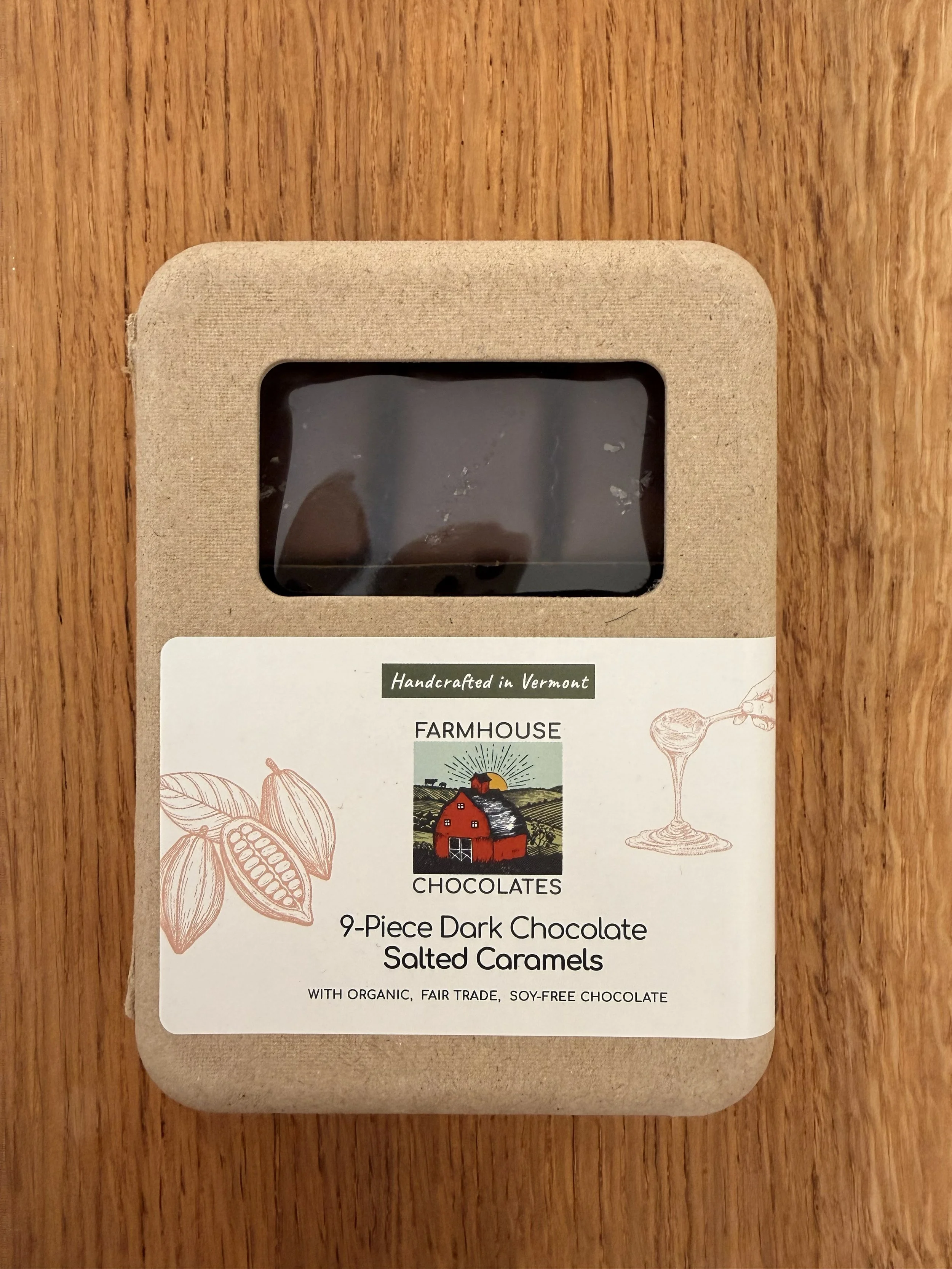 9-Piece Dark Chocolate Salted Caramels