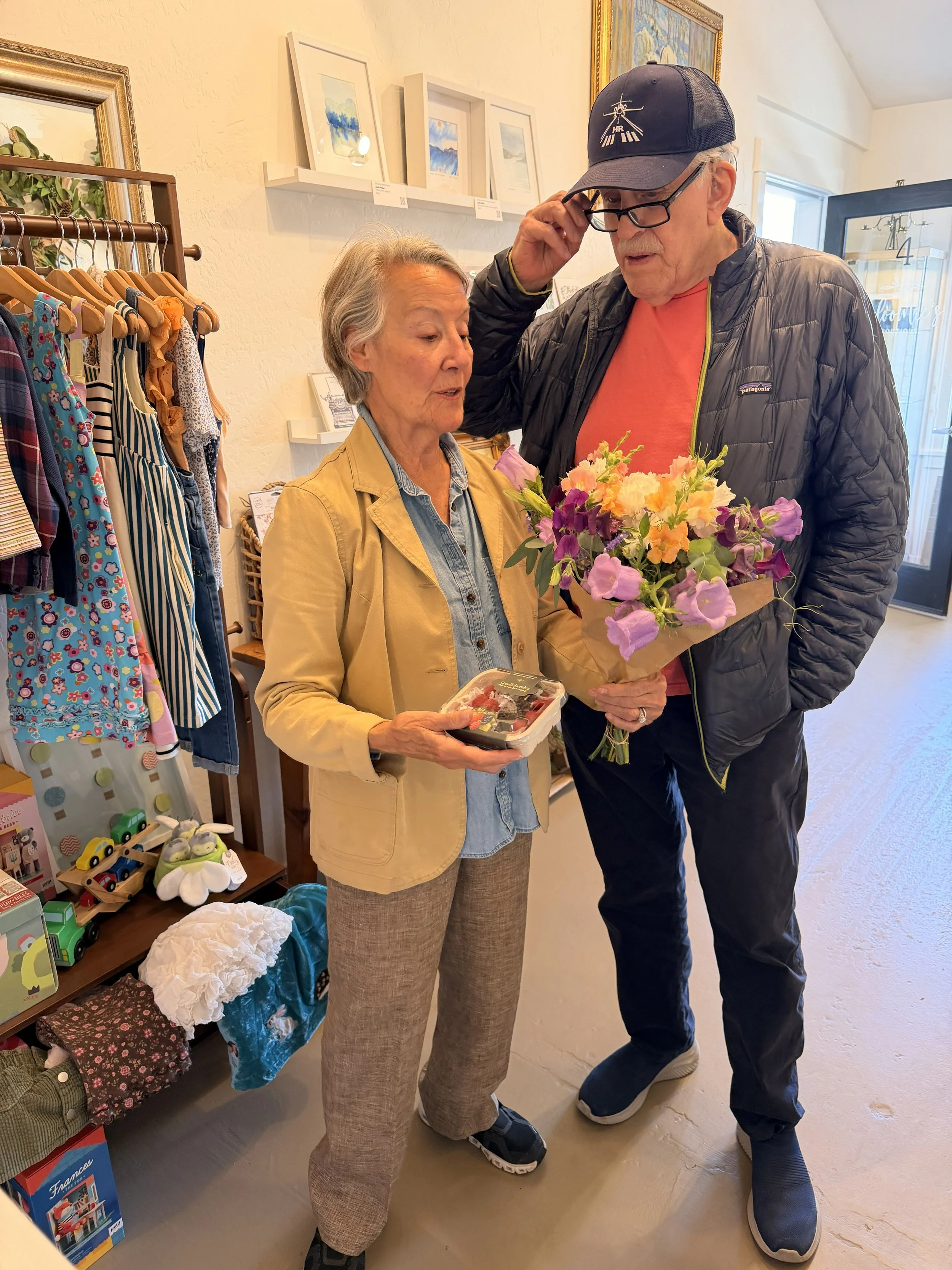 Our much-loved neighbors who came in to shop at Bloomie's Boutique! God bless 'em! (Photo credit: Melissa Mitchell-Hooge)