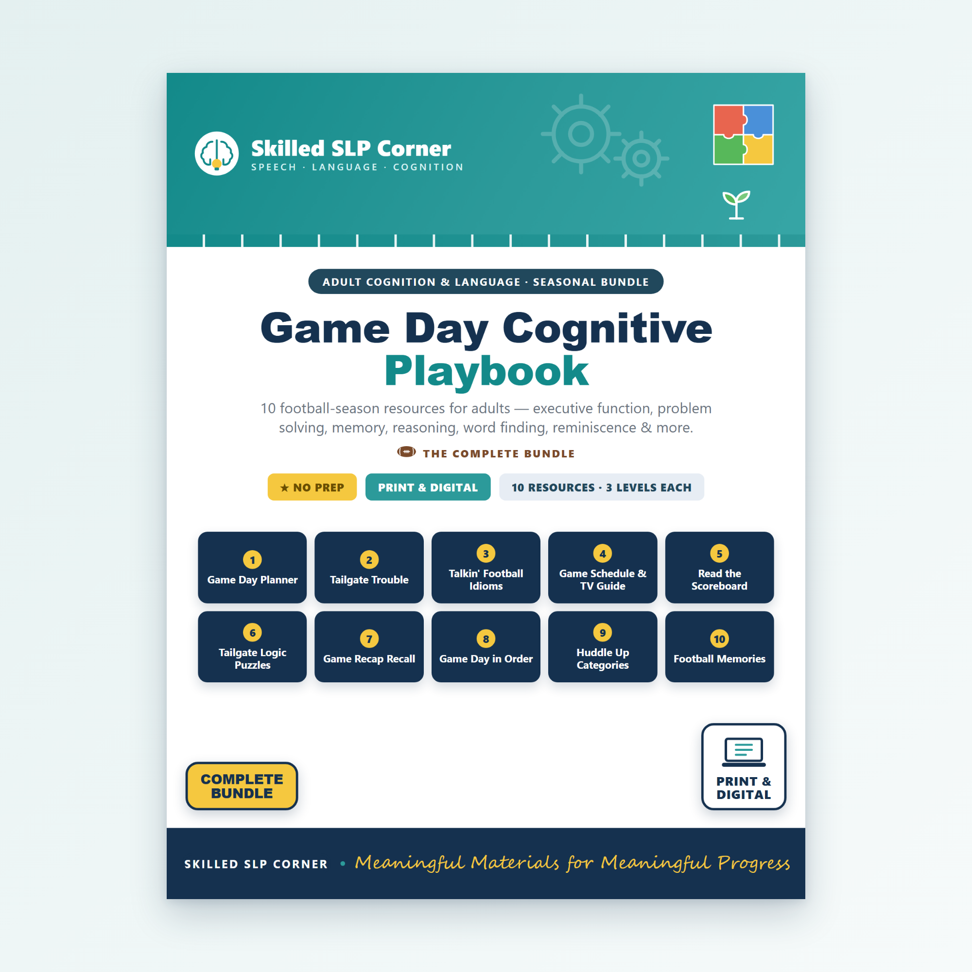 Game Day Cognitive Playbook: Complete Football-Season Bundle for Adult Cognition