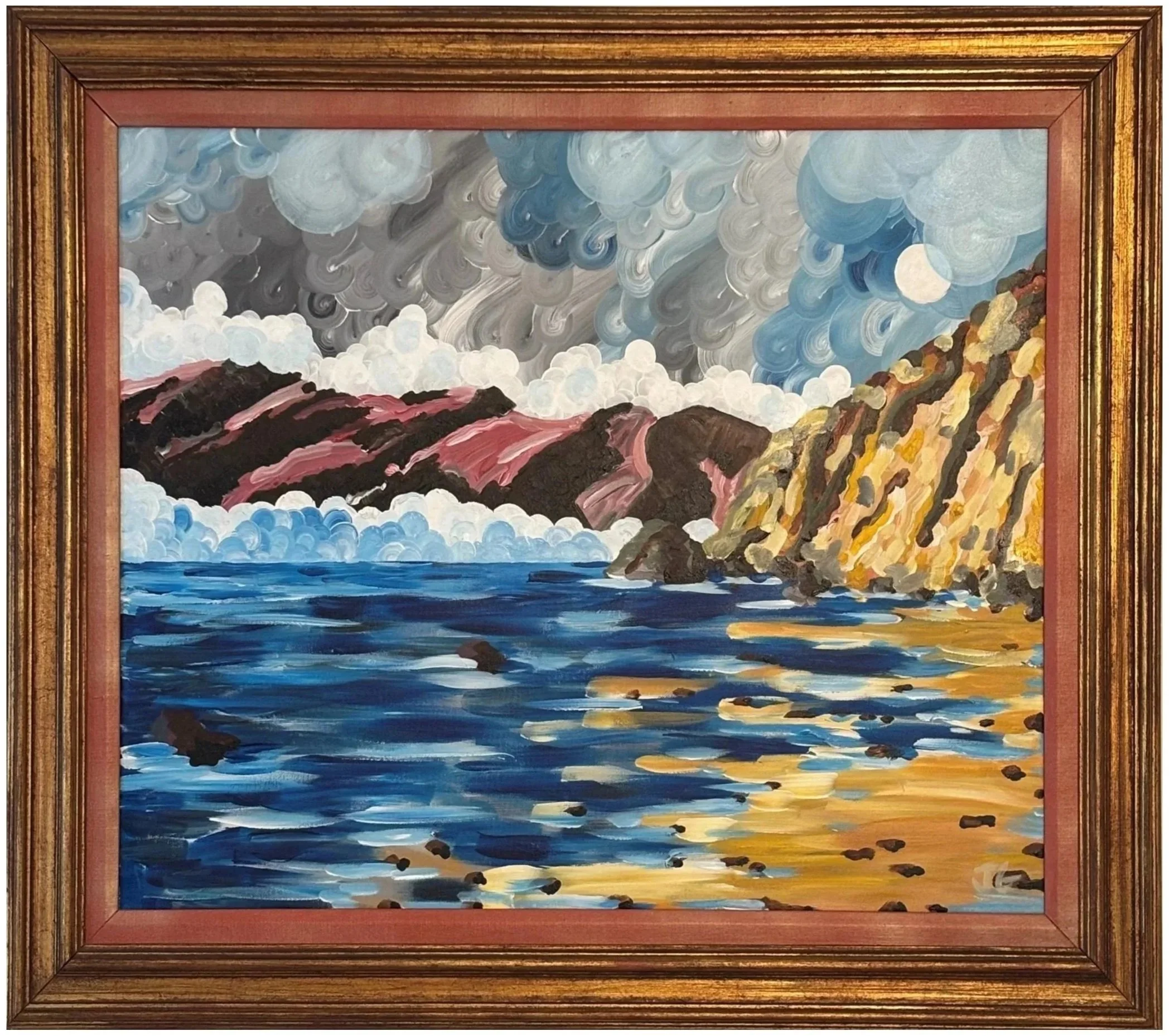 "Marshall's Beach," J. Gyurko. 31” x 37” framed. Private collection.