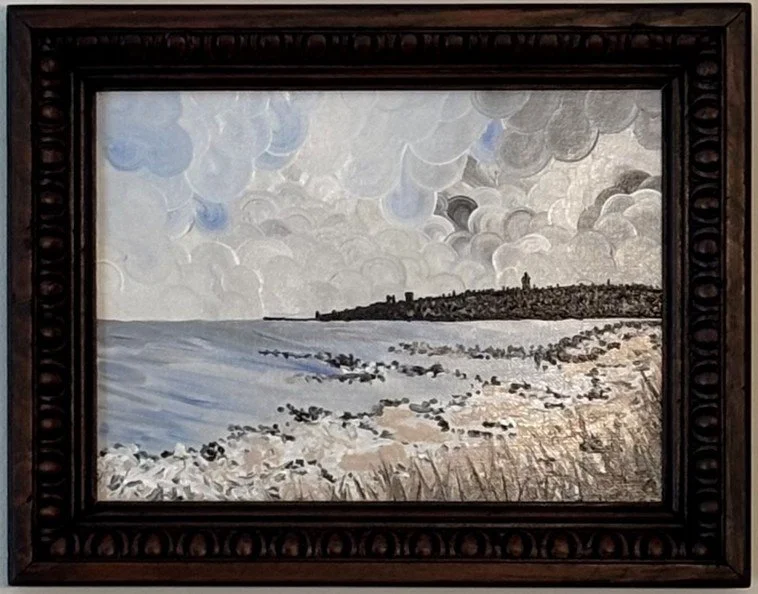 "West Sands," J. Gyurko. 10” x 12” framed. 