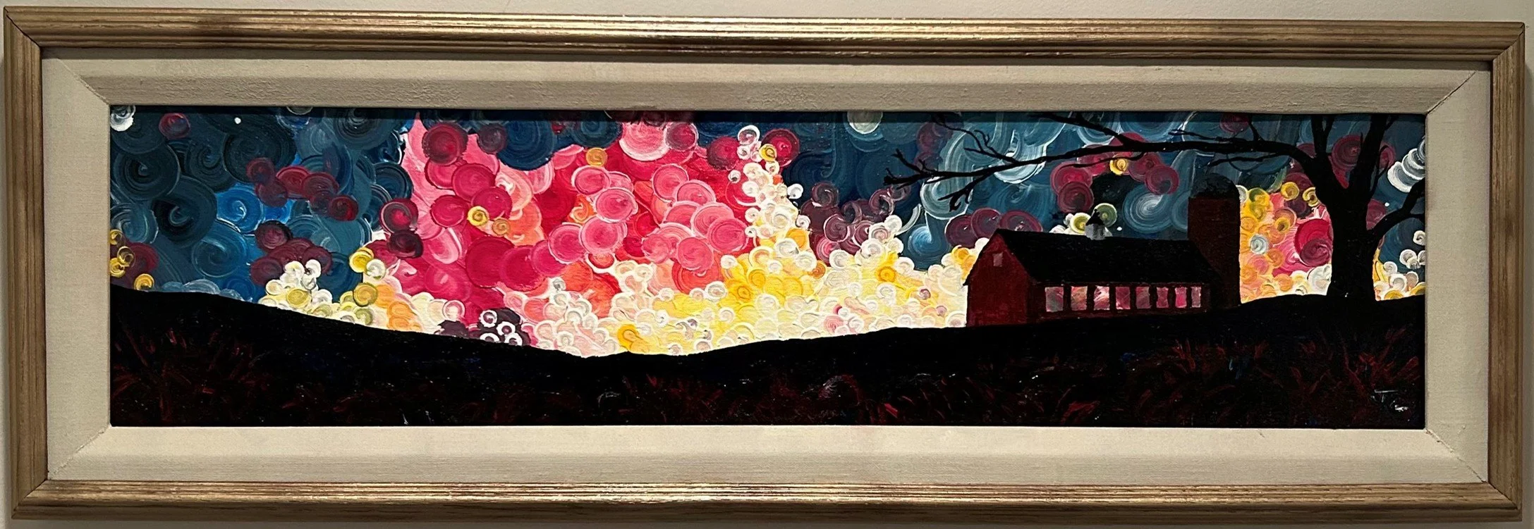 "Crossman Farm," J. Gyurko. 23” x 30” framed. Private collection.