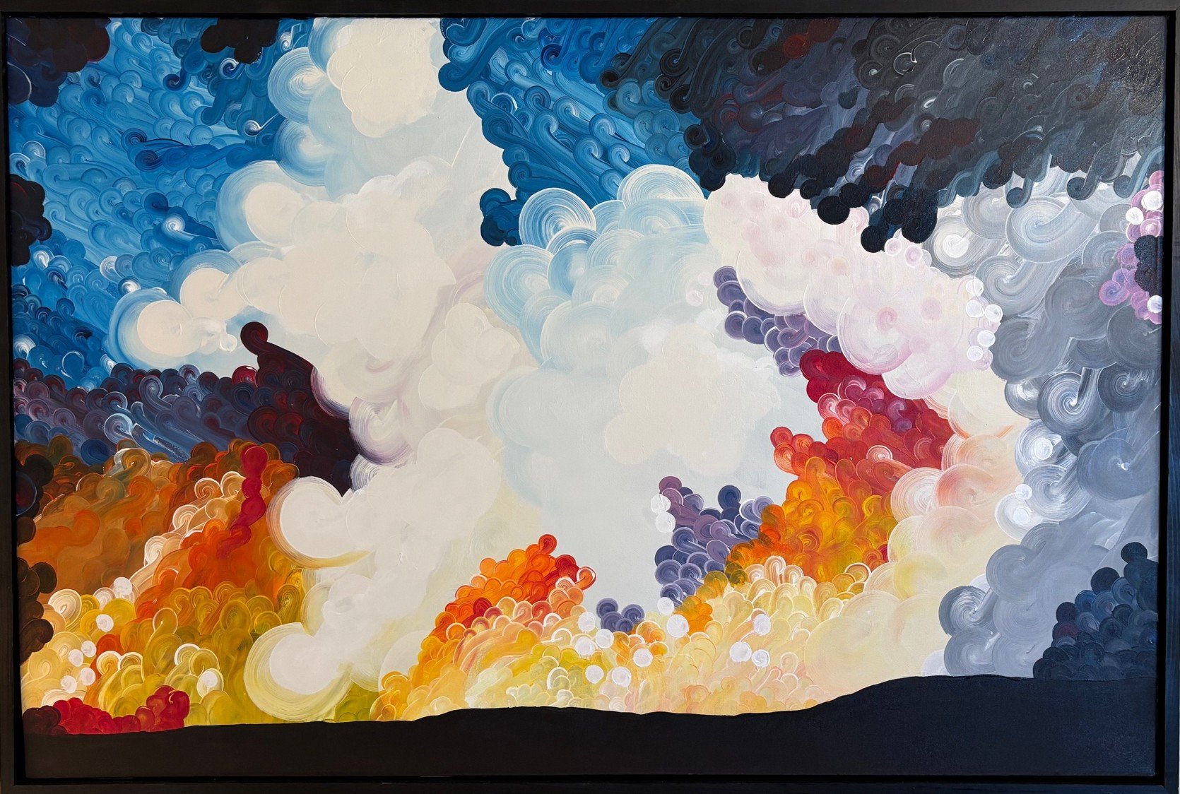 "Dusk," J. Gyurko. 62” x 42” framed. 