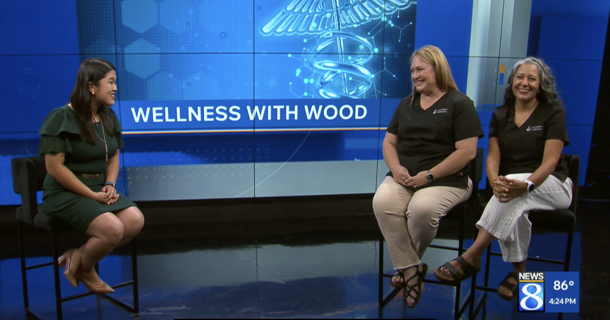 Becky and Anita are live on WoodTV8 for their Wellness with Wood Segment sharing their upcoming open house for the newly opened Zeeland Clinic.