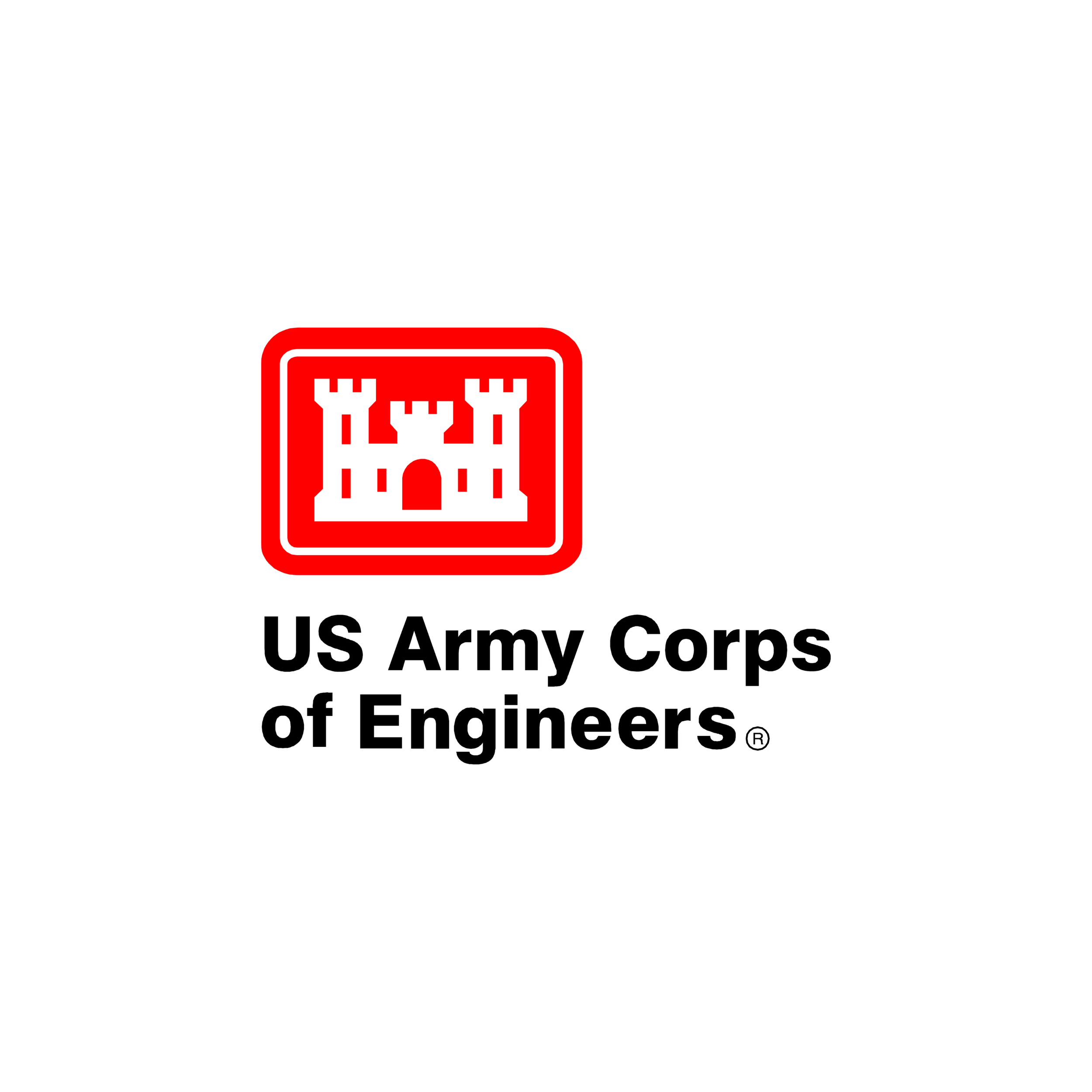 Black knight chess piece with a red castle icon in the middle
