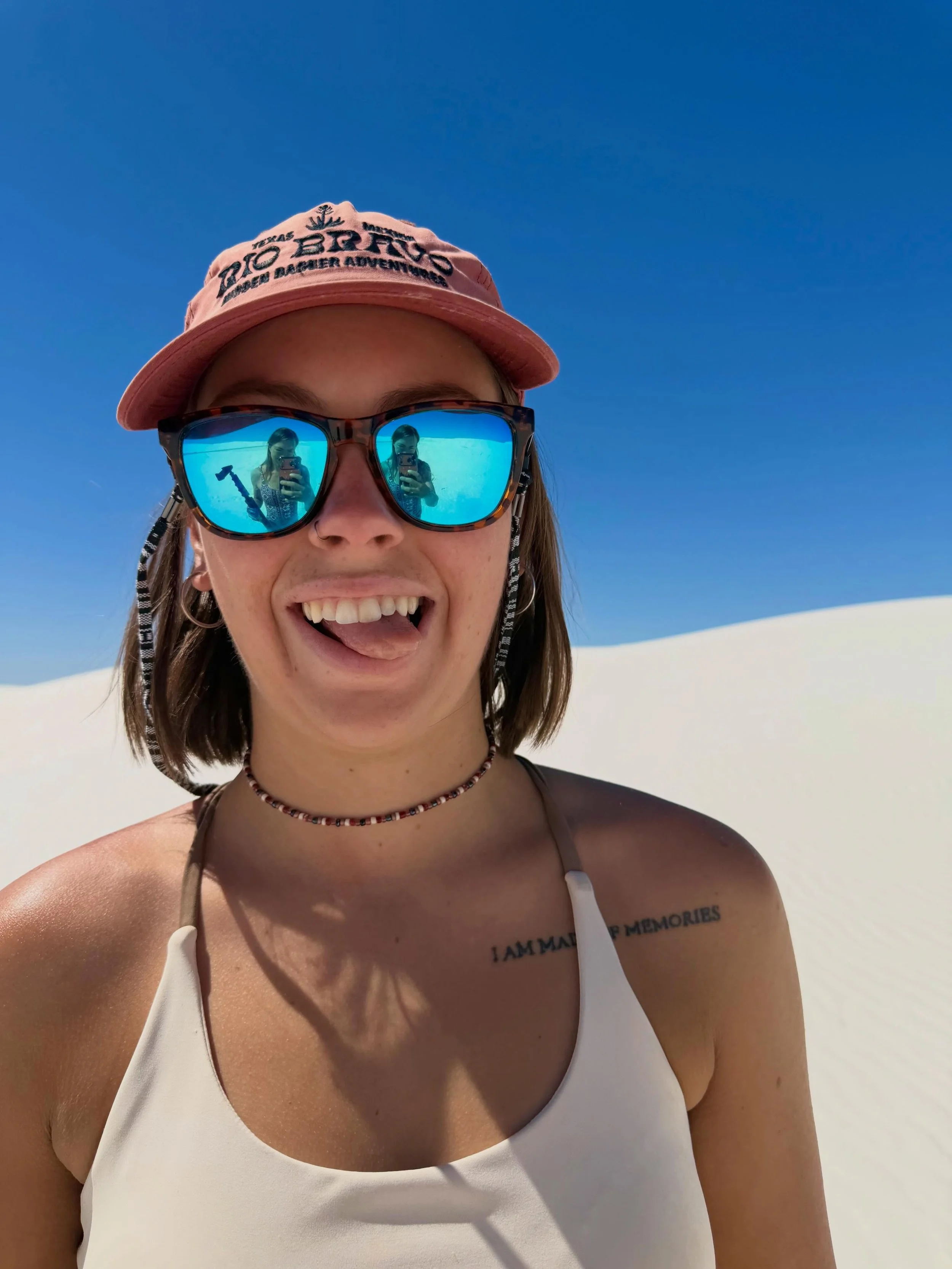 Goofin around in White Sands National Park, you know if you squint hard enough it looks like snow⛄️ 

Just landed back in Alpine Tx after hitting 5 states in 10 days on the road with my sister👯&zwj;♀️

Sister trip 2026 has come to an end 🫶