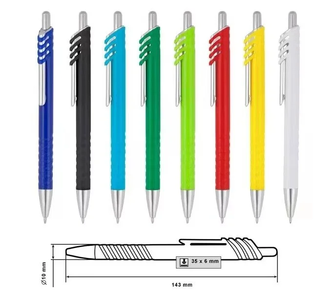 Plastic Color Pop Click-Type Pen