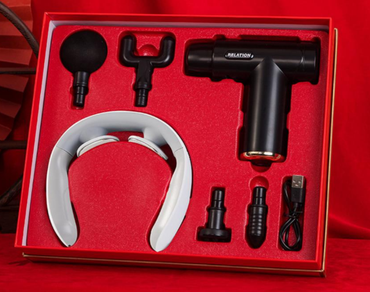 Massage Gun and Neck Massager Gift Set