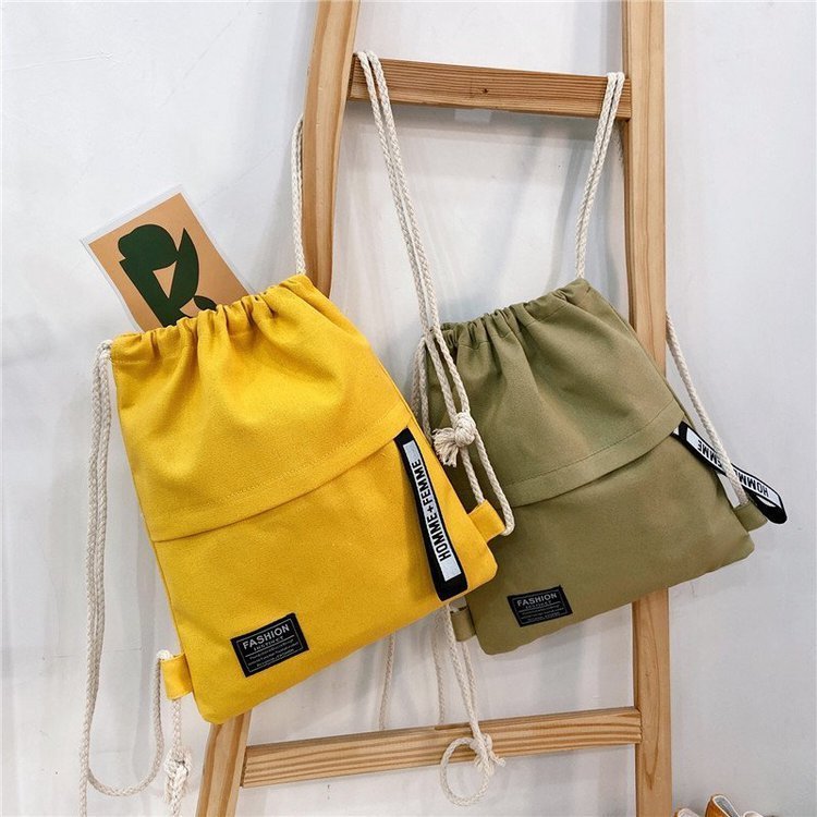 Cotton Drawstring Backpack