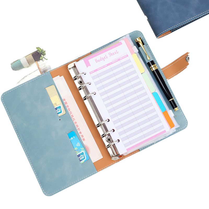A6 6-Ring Leather Planner Notebook