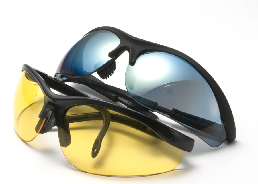 Wraparound Safety Glasses with Adjustable Temples