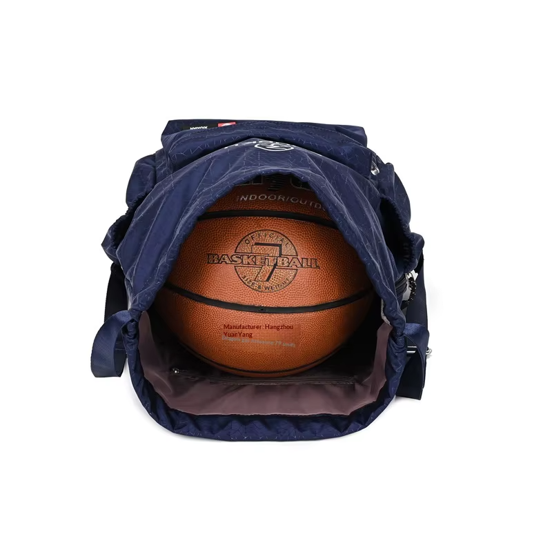Nylon Oxford Drawstring Backpack with Zip Pocket