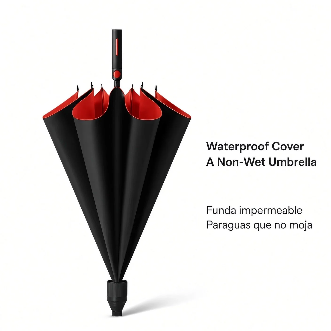 Long-Handle Golf Umbrella with Waterproof Cover