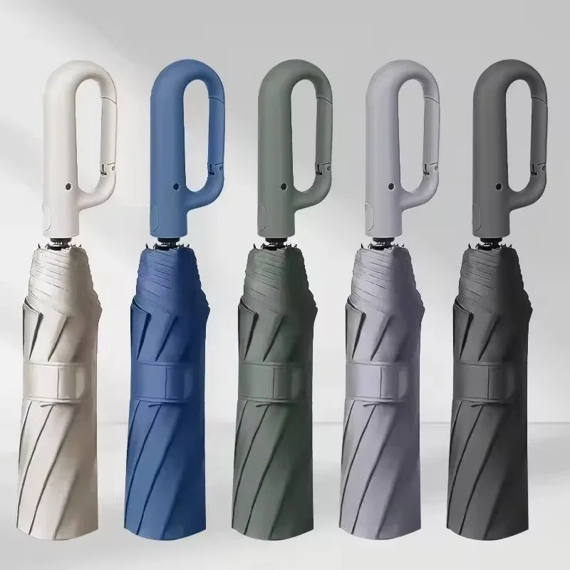 Automatic Folding Umbrella with Ring-Buckle Handle